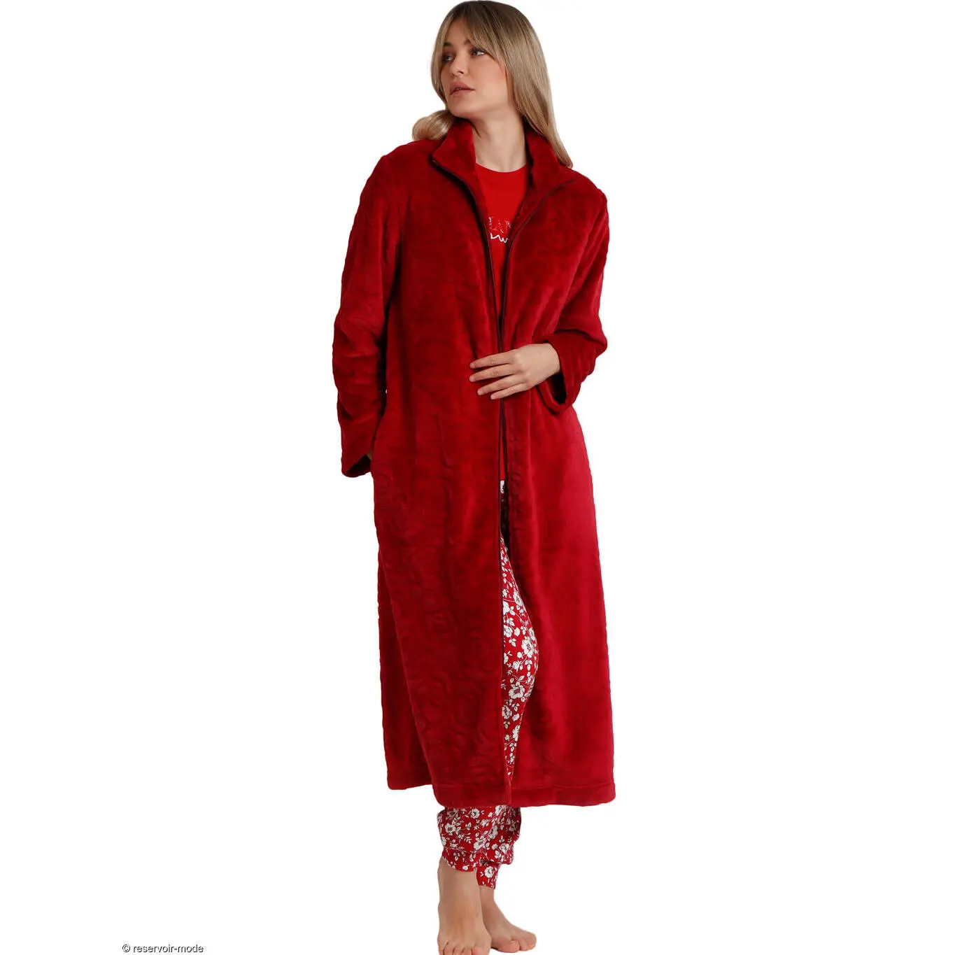 Lange Damenhousecoat Admas Rosas