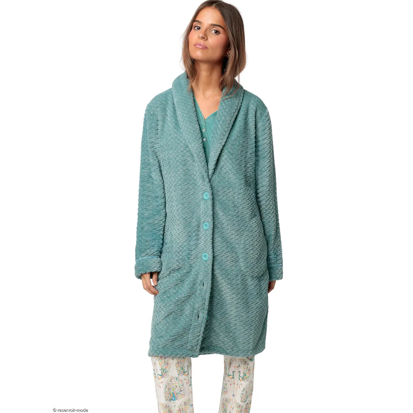 Polaire da interno lunga donna  Soft Peacock
