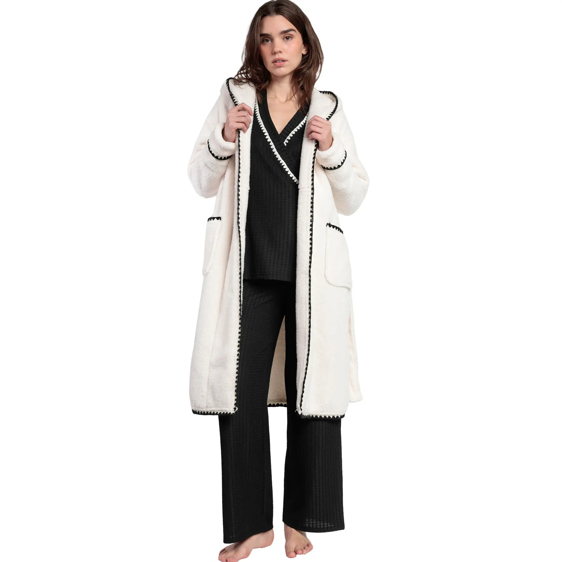 Image of Morgenmantel Damen Admas Luxury Stitching