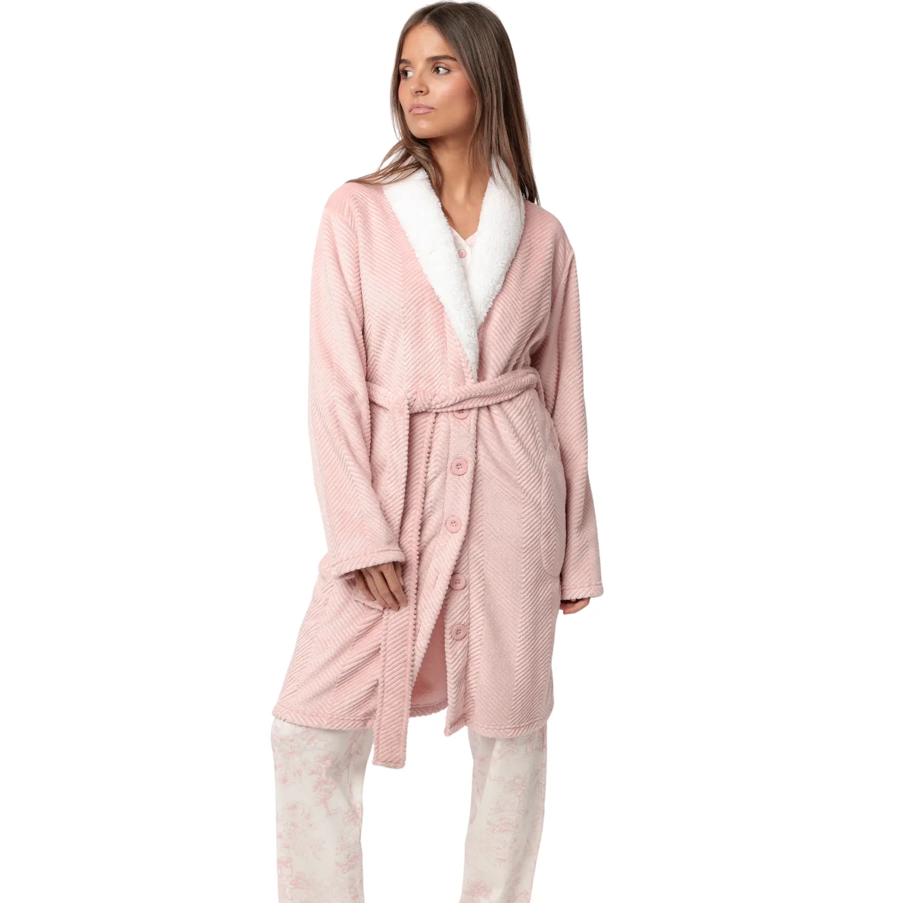 Morgenmantel Damen Admas Luxury Leaves