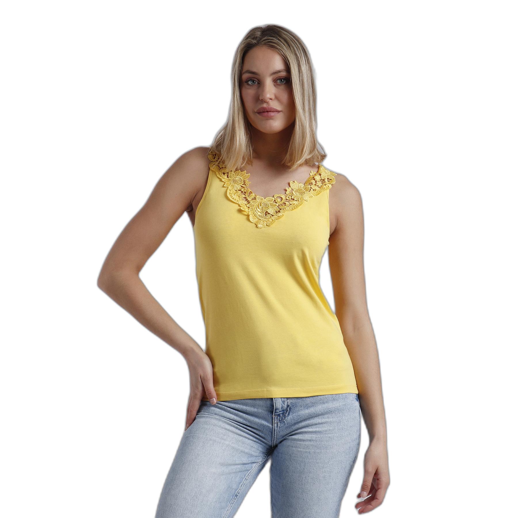 8433623677939 - T-Shirt mit Spitzenkragen für Damen Admas