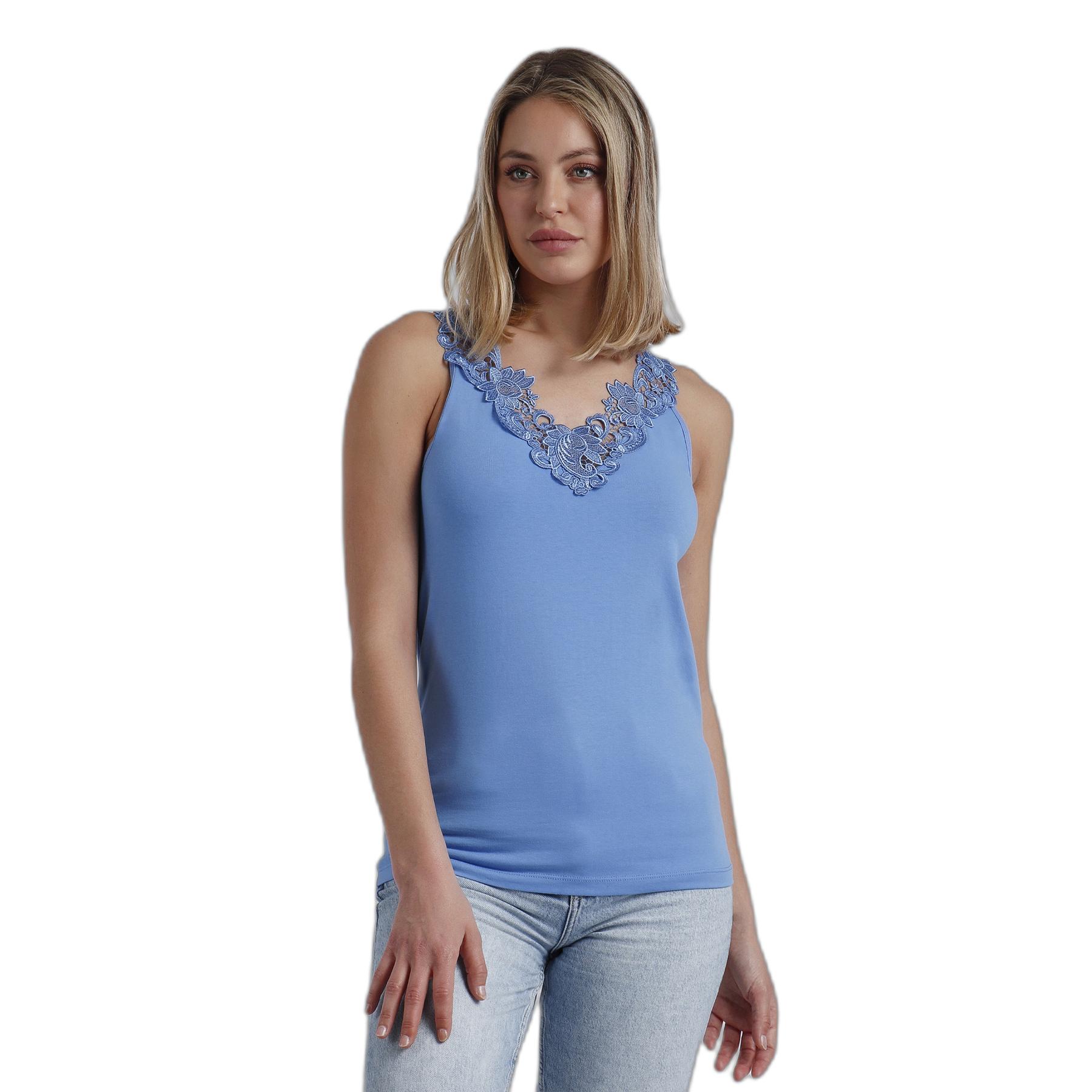 8433623677885 - T-Shirt mit Spitzenkragen für Damen Admas