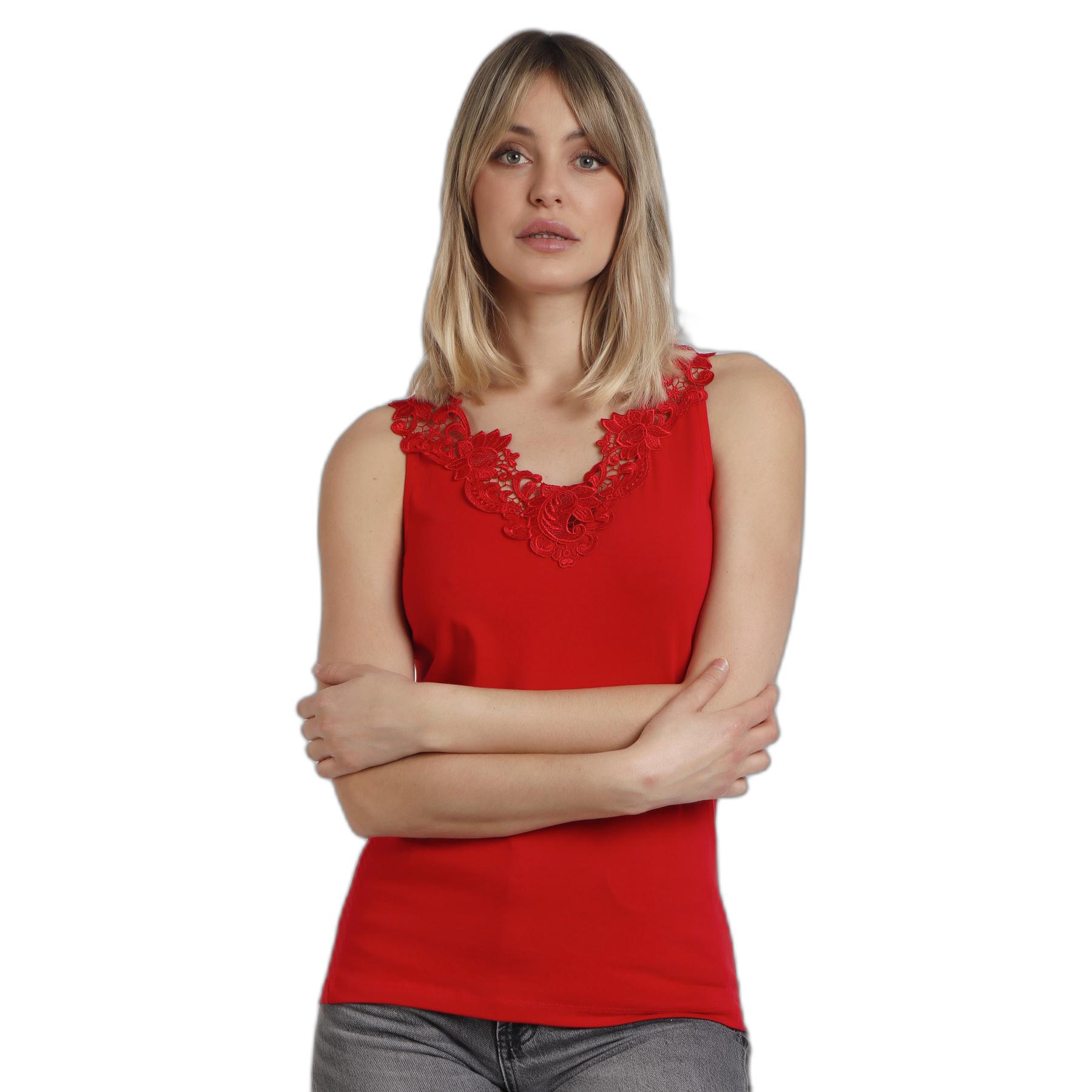 8433623782503 - T-Shirt mit Spitzenkragen für Damen Admas