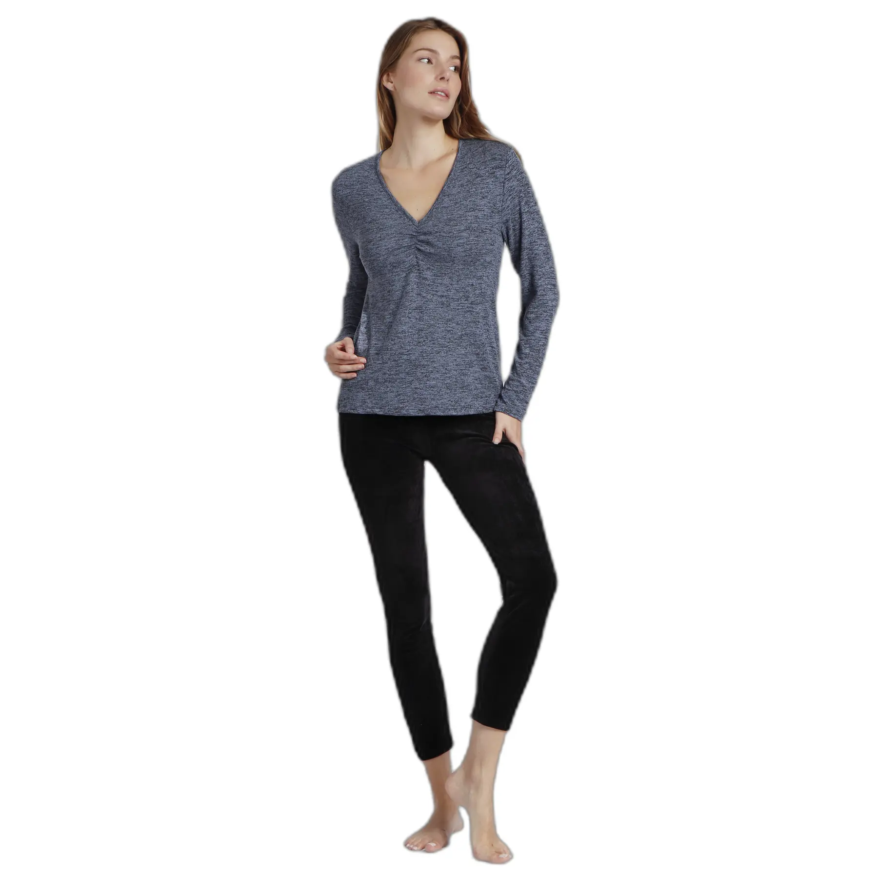 8433623712609 - Langarm-T-Shirt mit Knoten für Damen Admas