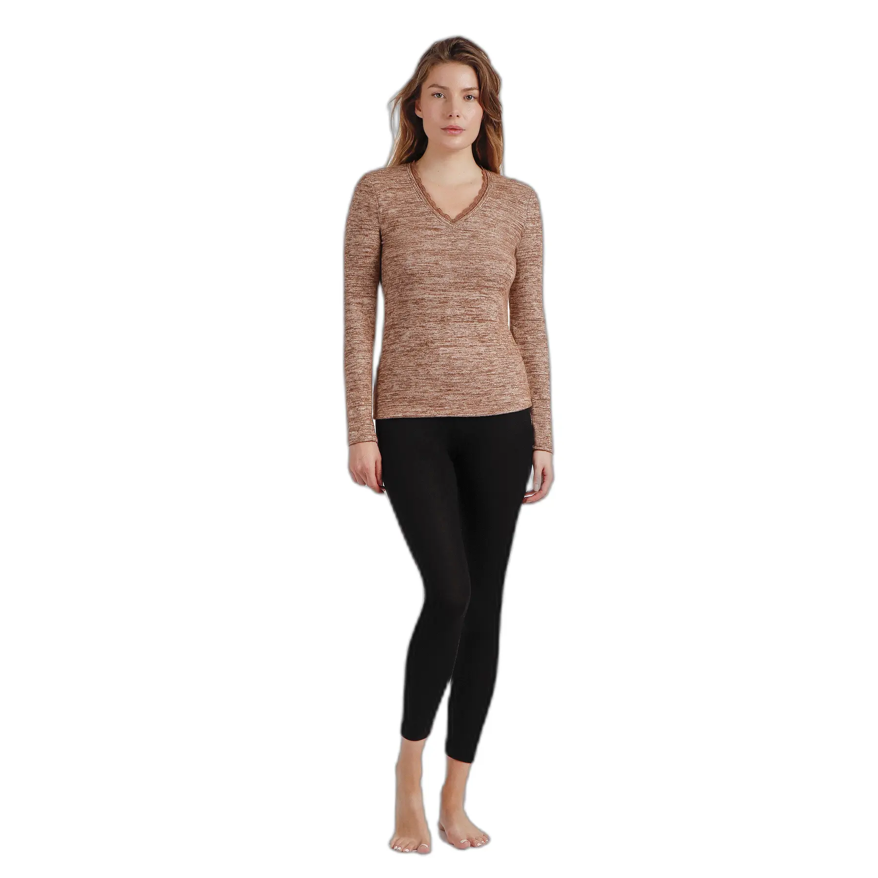 8433623715501 - Damen Langarm-Spitzen-T-Shirt Admas