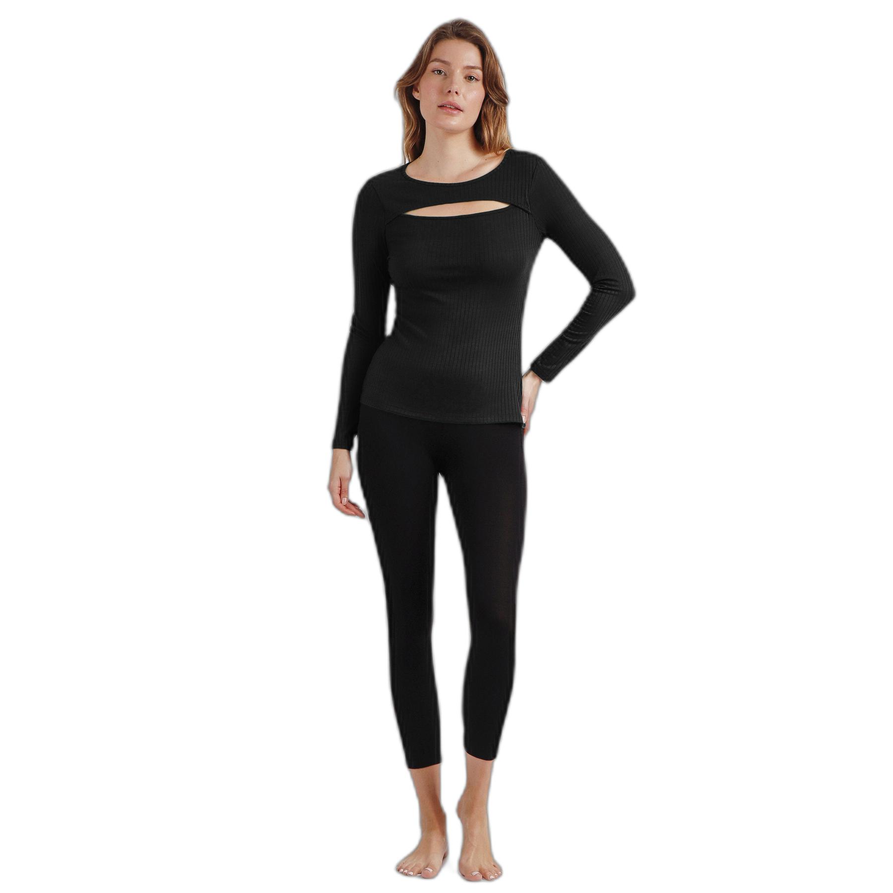 8433623721526 - Langarm Wärmet-Shirt mit Rippenöffnung für Damen Admas