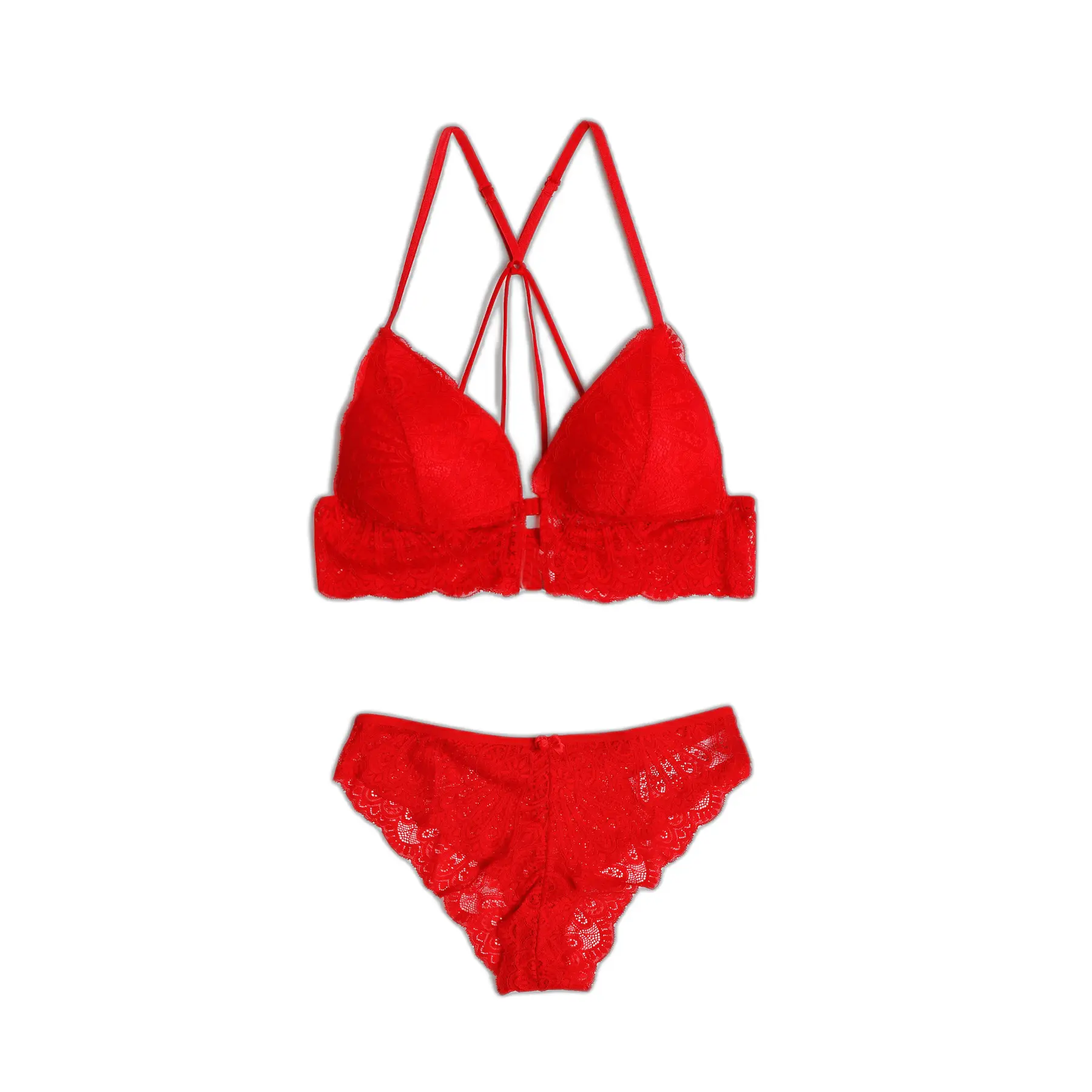 8433623729737 - Damen Set aus Spitzen-Bustier und Slip Admas