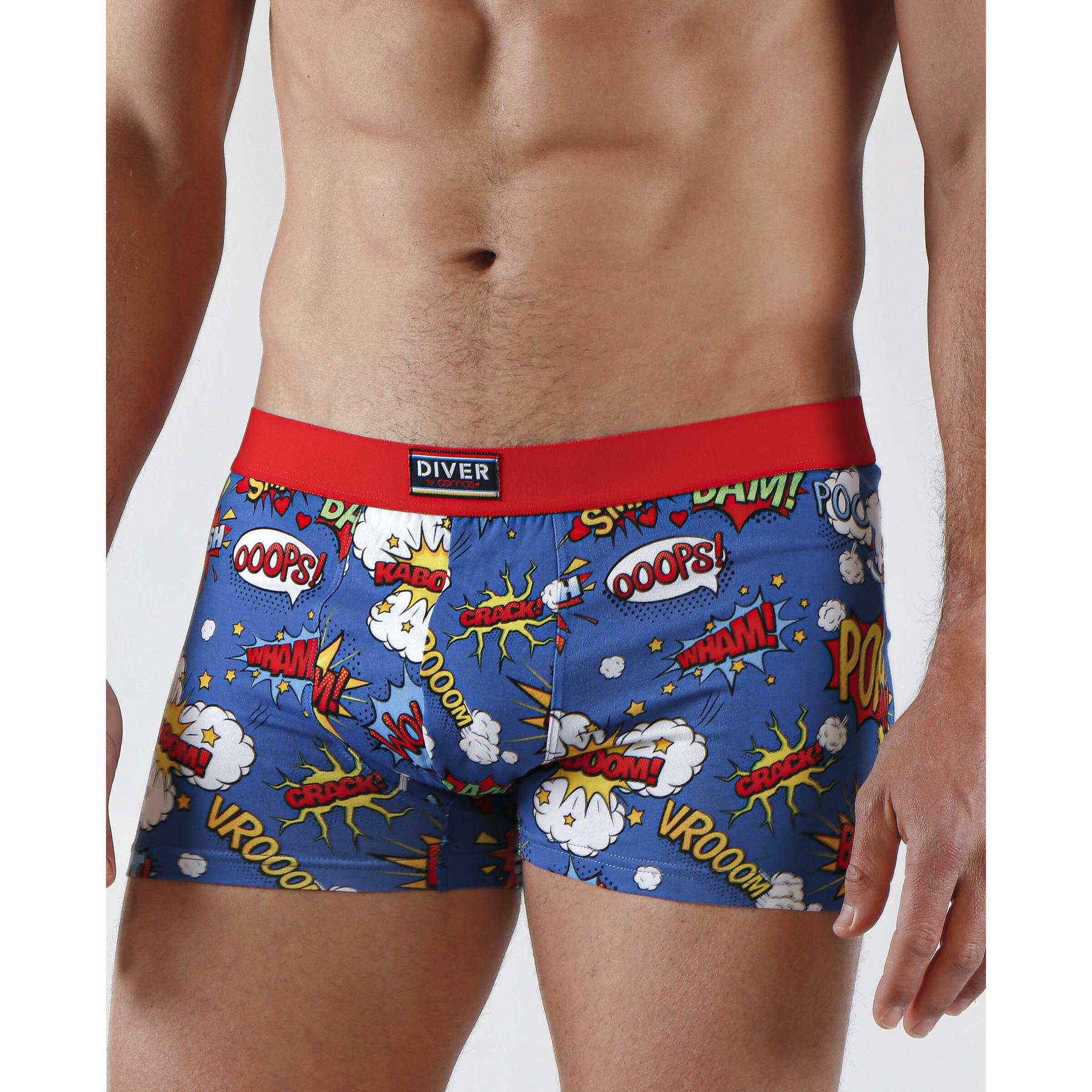 8433623604454 - Bedruckte elastische Baumwollboxer Comic (x2)