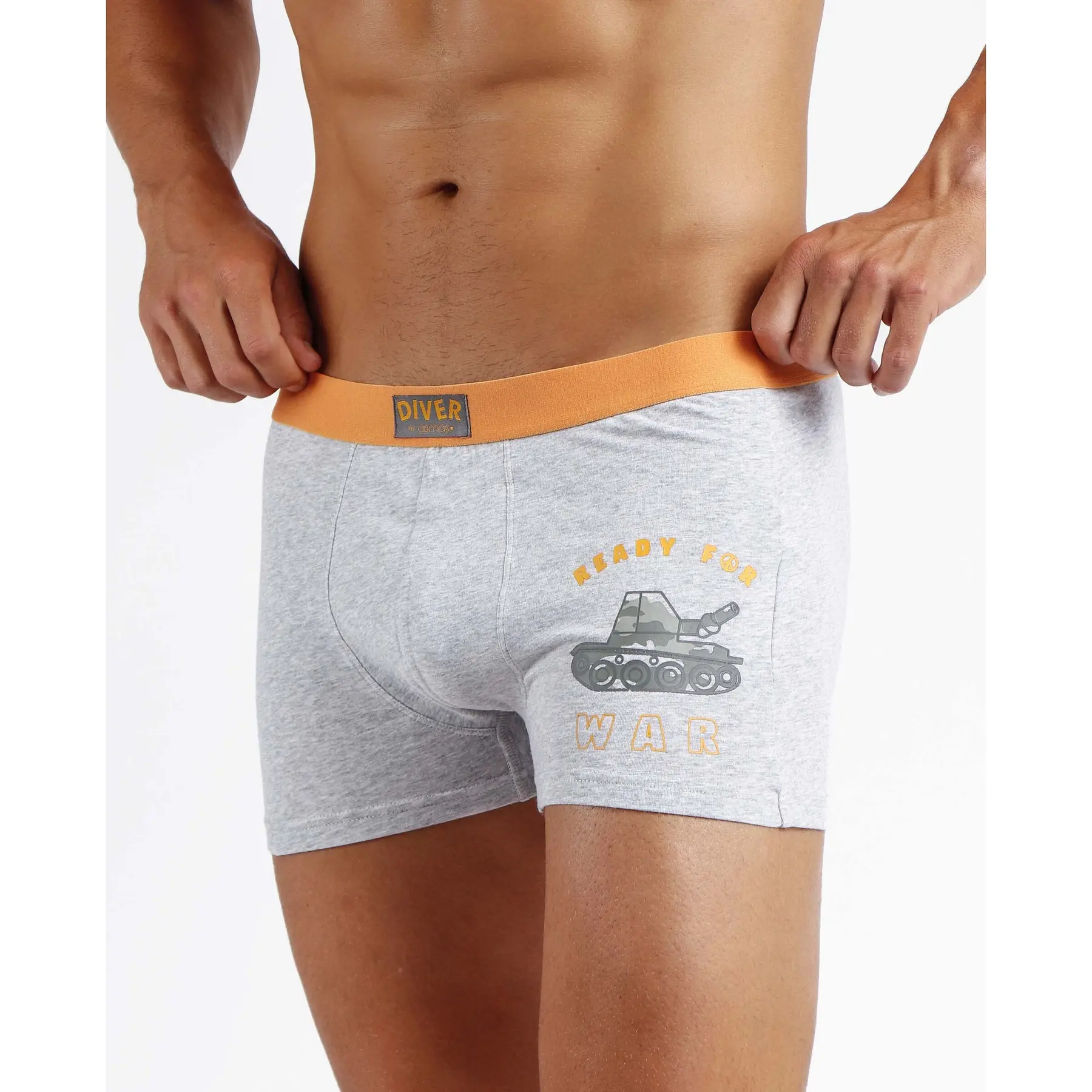 8433623638756 - Bedruckte elastische Baumwollboxer War (x2)