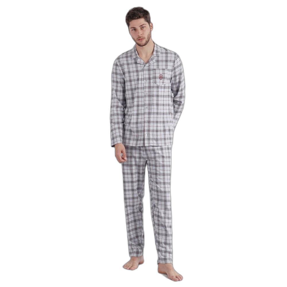 8433623719608 - Langärmeliger Offener Schlafanzug Classic Garnet Style