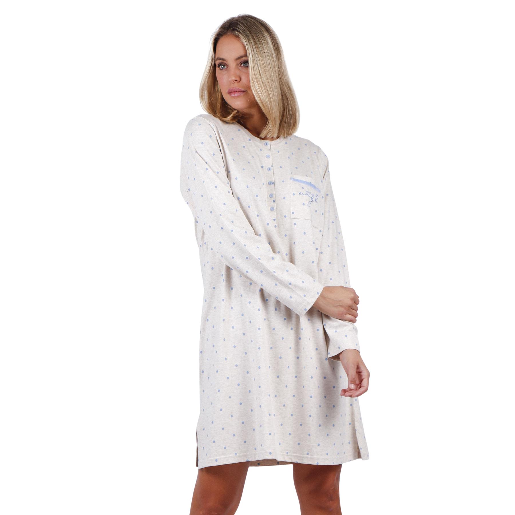 8433623697623 - Damen Nachthemd mit langen Ärmeln Classic You Are Enough