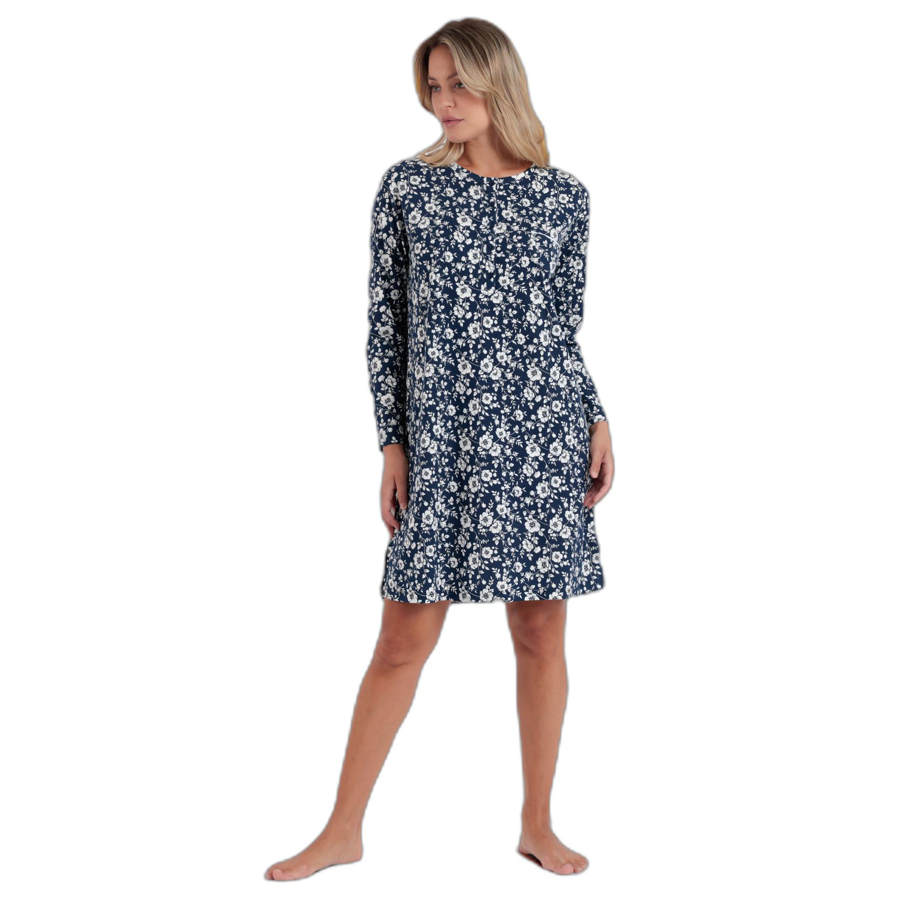 8433623790003 - Winter Nachtkleid mit langen Ärmeln für Frauen Garden Romantic