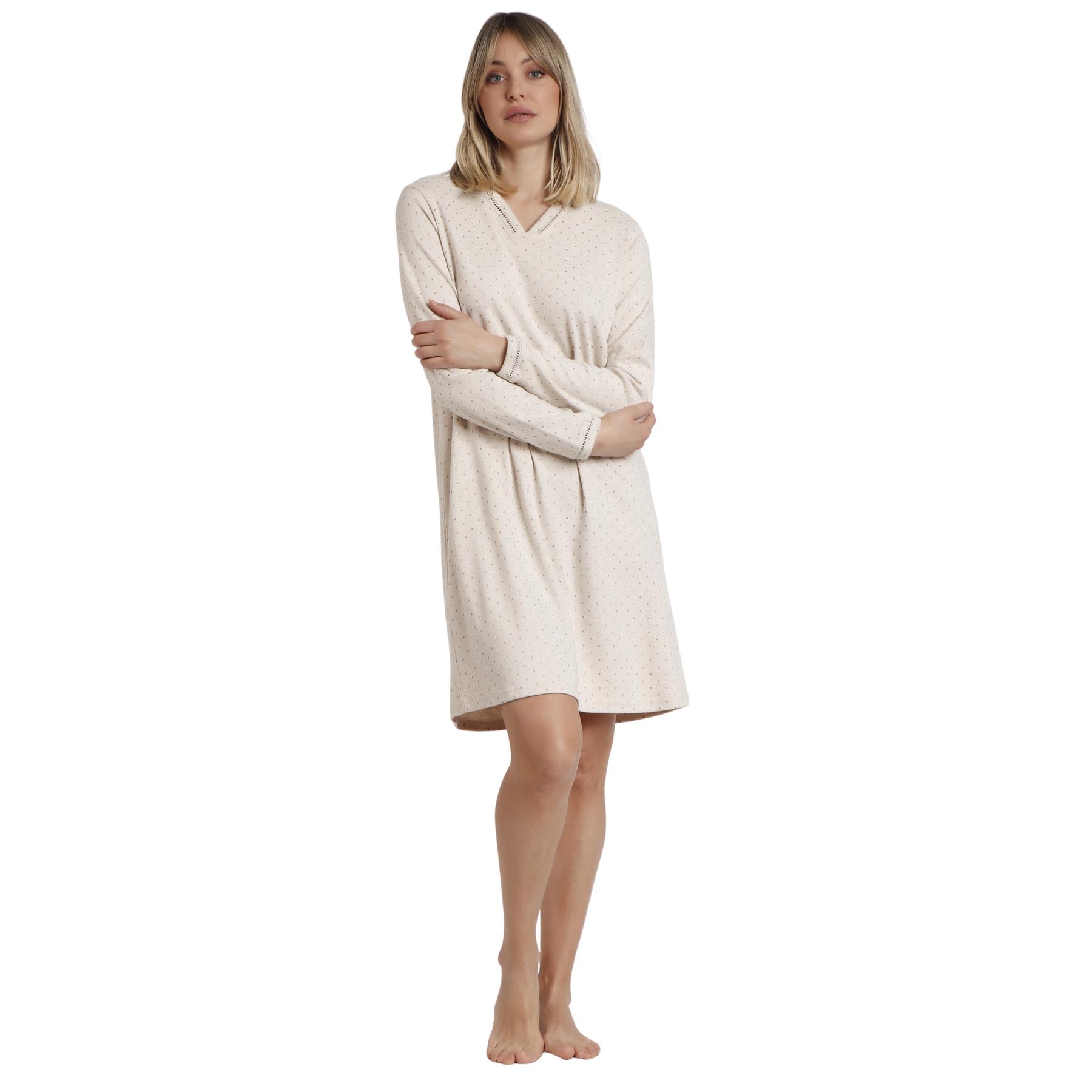 8433623804526 - Damen Nachthemd mit langen Ärmeln Classic Organic Dots