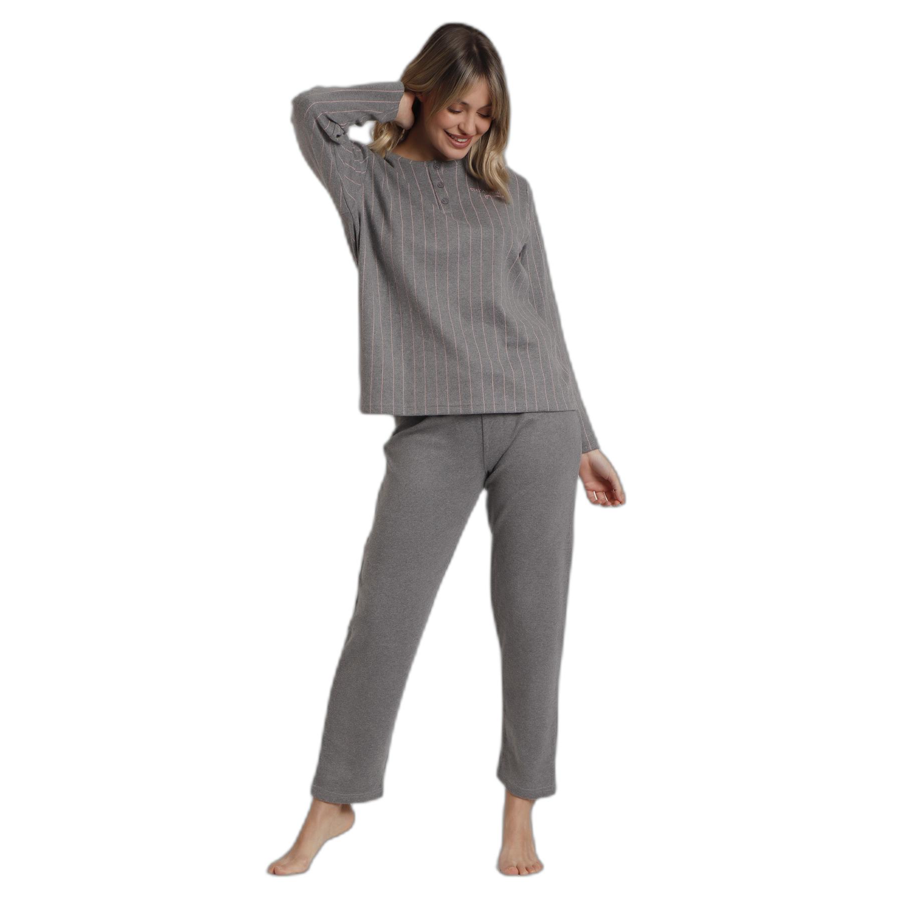 8433623801198 - Damen Langarm-Pyjama Stay At Home Soft Pink