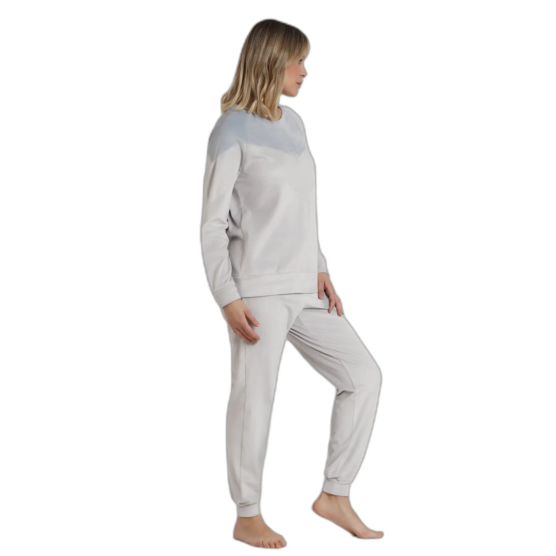 8433623803994 - Damenvelours-Pyjama mit langen Ärmeln Home Soft Home