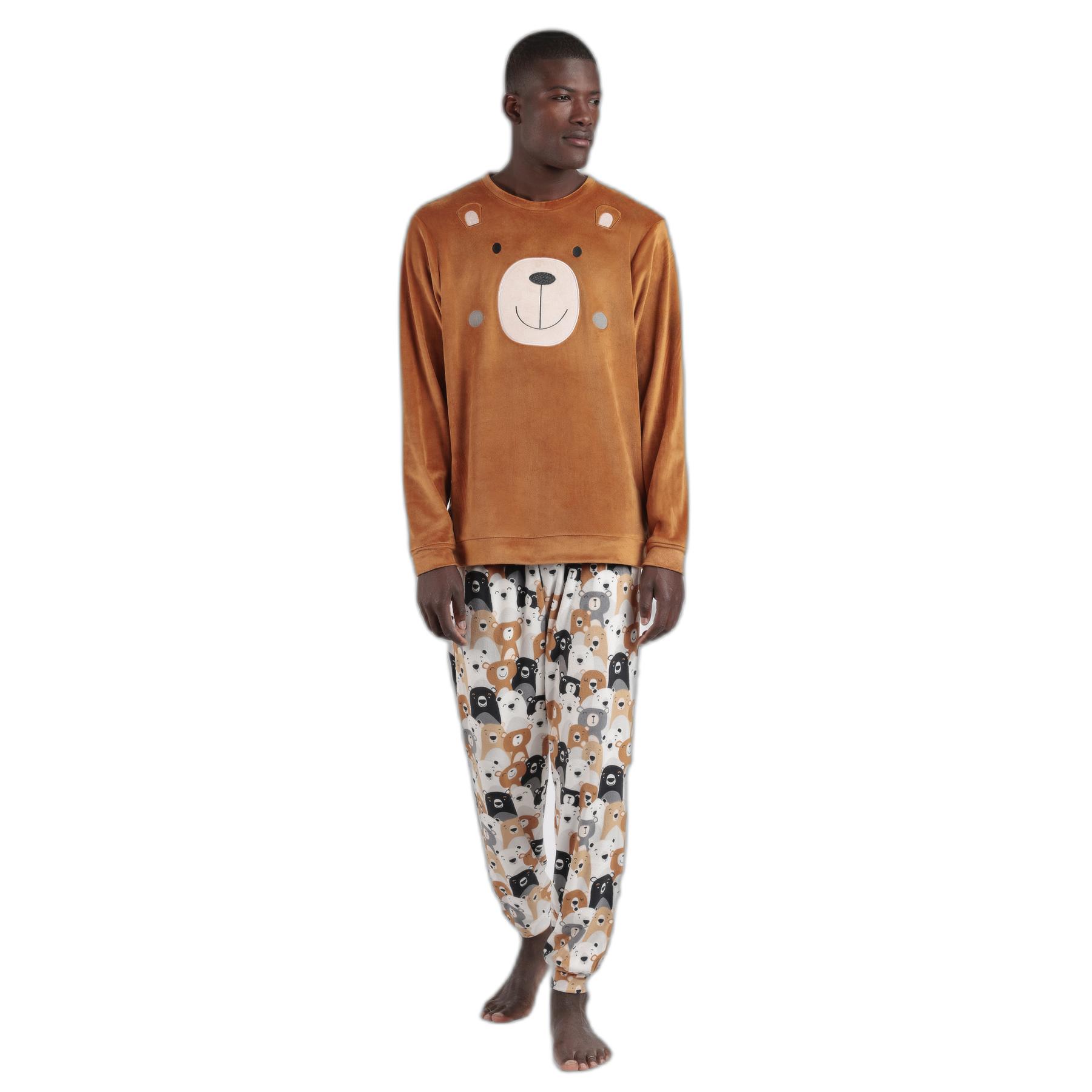 8433623803307 - Langarm-velours-Pyjama Family Bear