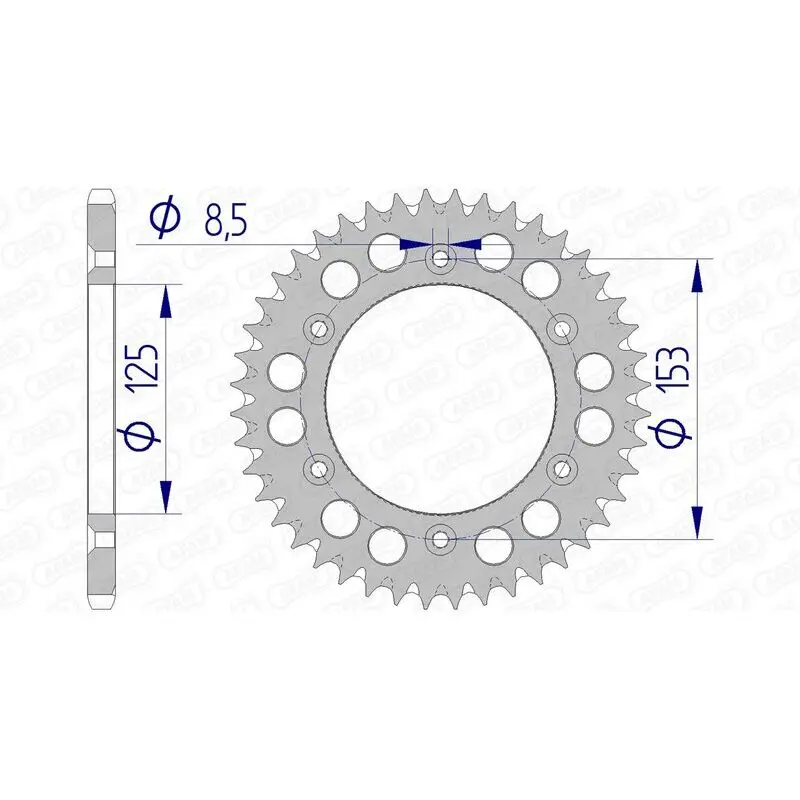 46 t aluminium motorfiets kroon Afam 520 S/C 11212