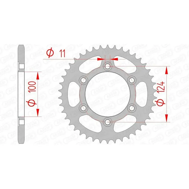 Motorrad-Riemen Stahl Afam 520
