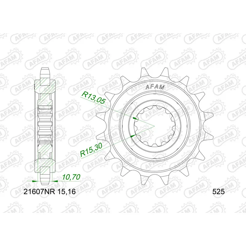 Pignon Motorrad Stahl Geräuschdämmung Afam Yamaha YZF-R1 [1000]/Yamaha YZF-R1 M [1000]