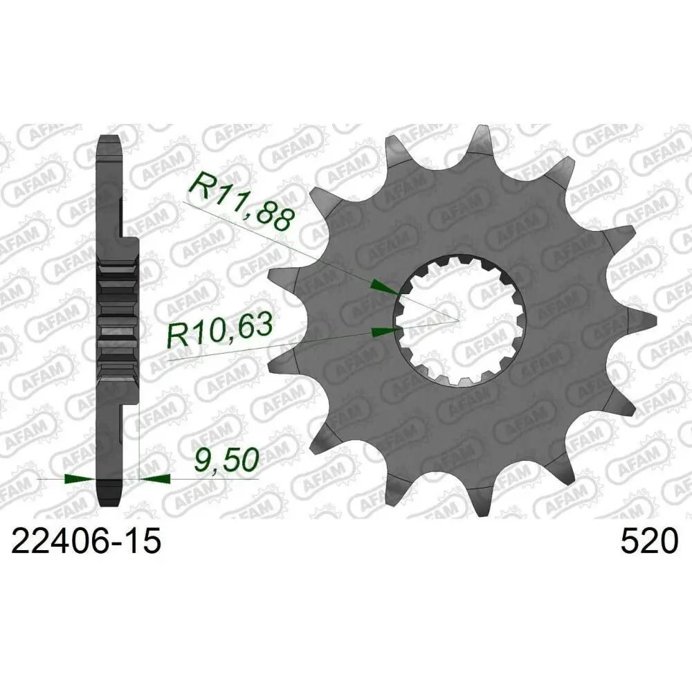 Ritzel für Motorrad Afam 520