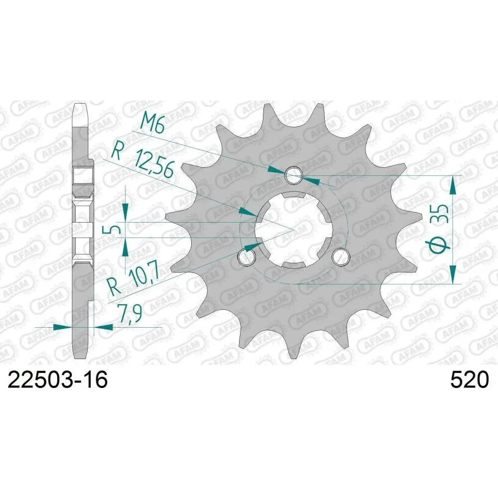 Motorradritzel Afam 520-