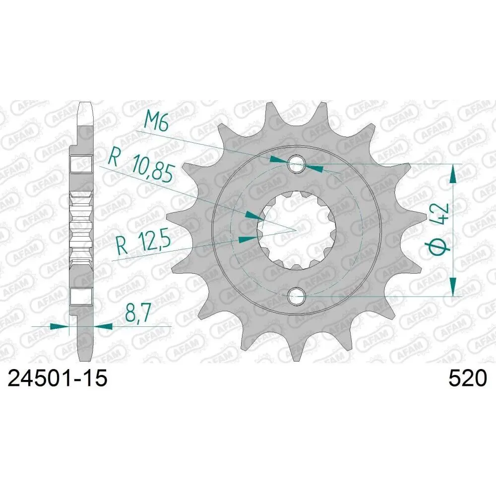 Motorradritzel Afam 520