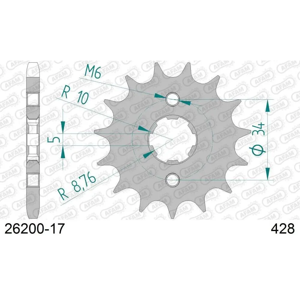 Motorradritzel Afam 428-