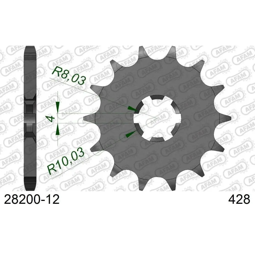 Motorradritzel Afam 428