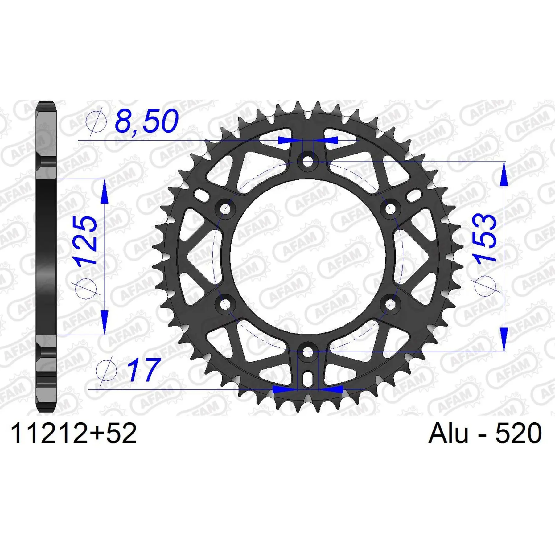 Zahnrad Afam 520 52 dents
