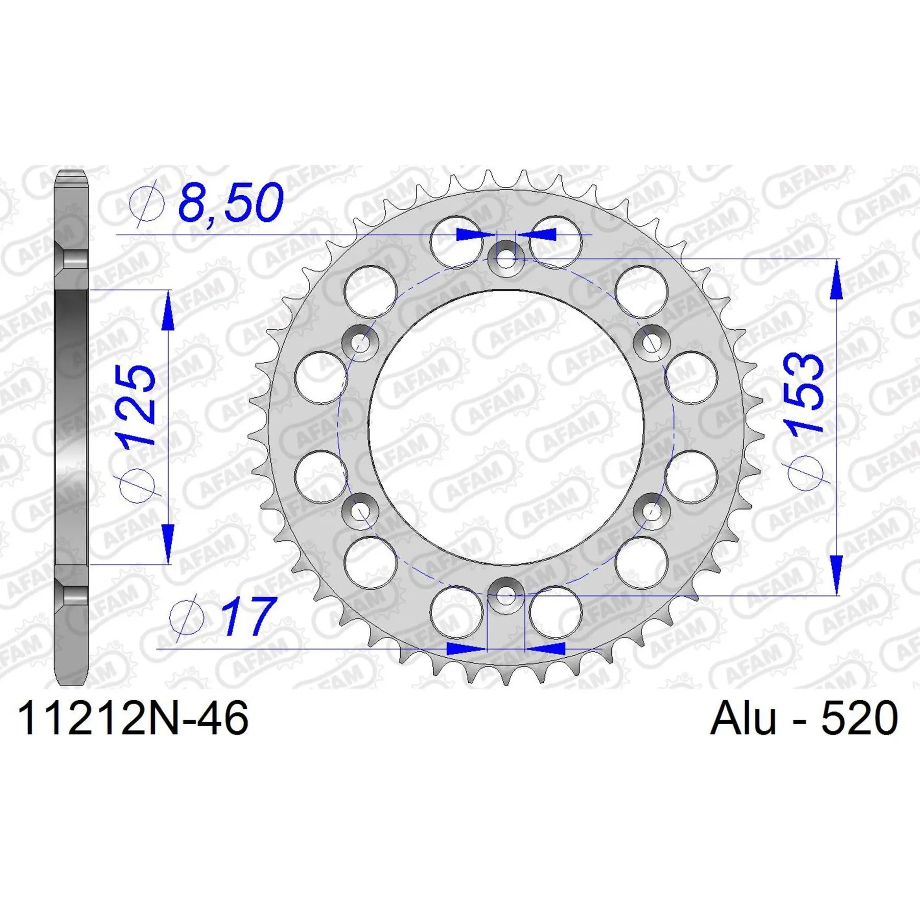Zahnrad Afam 520 46 dents