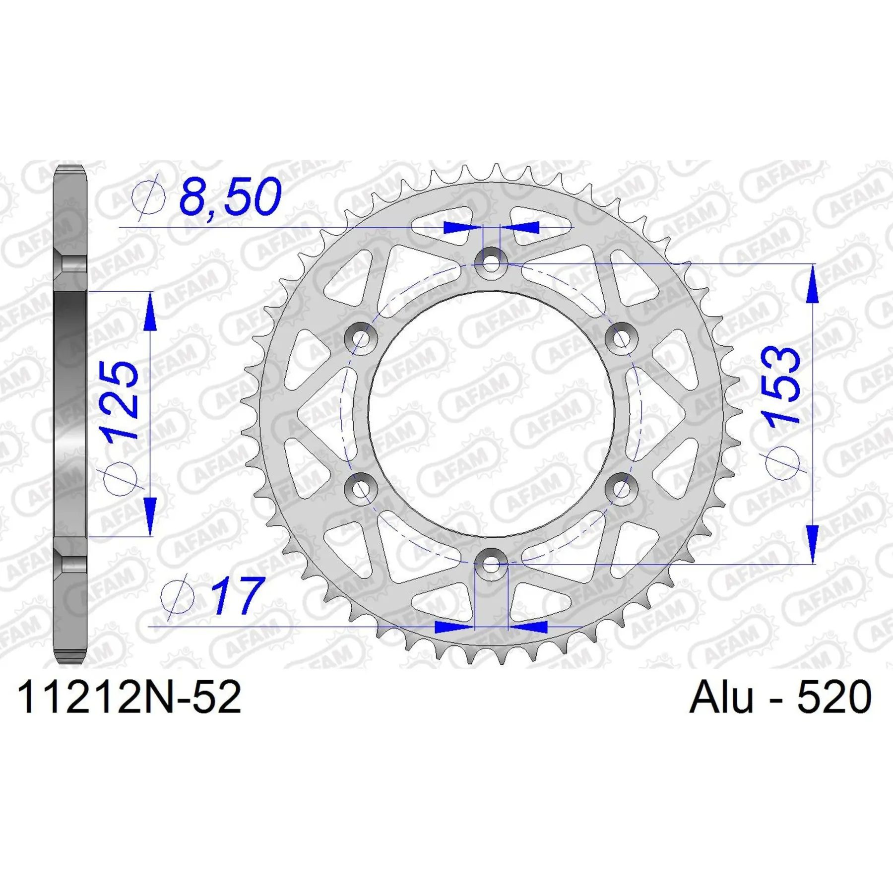 Zahnrad Afam 520 52 dents
