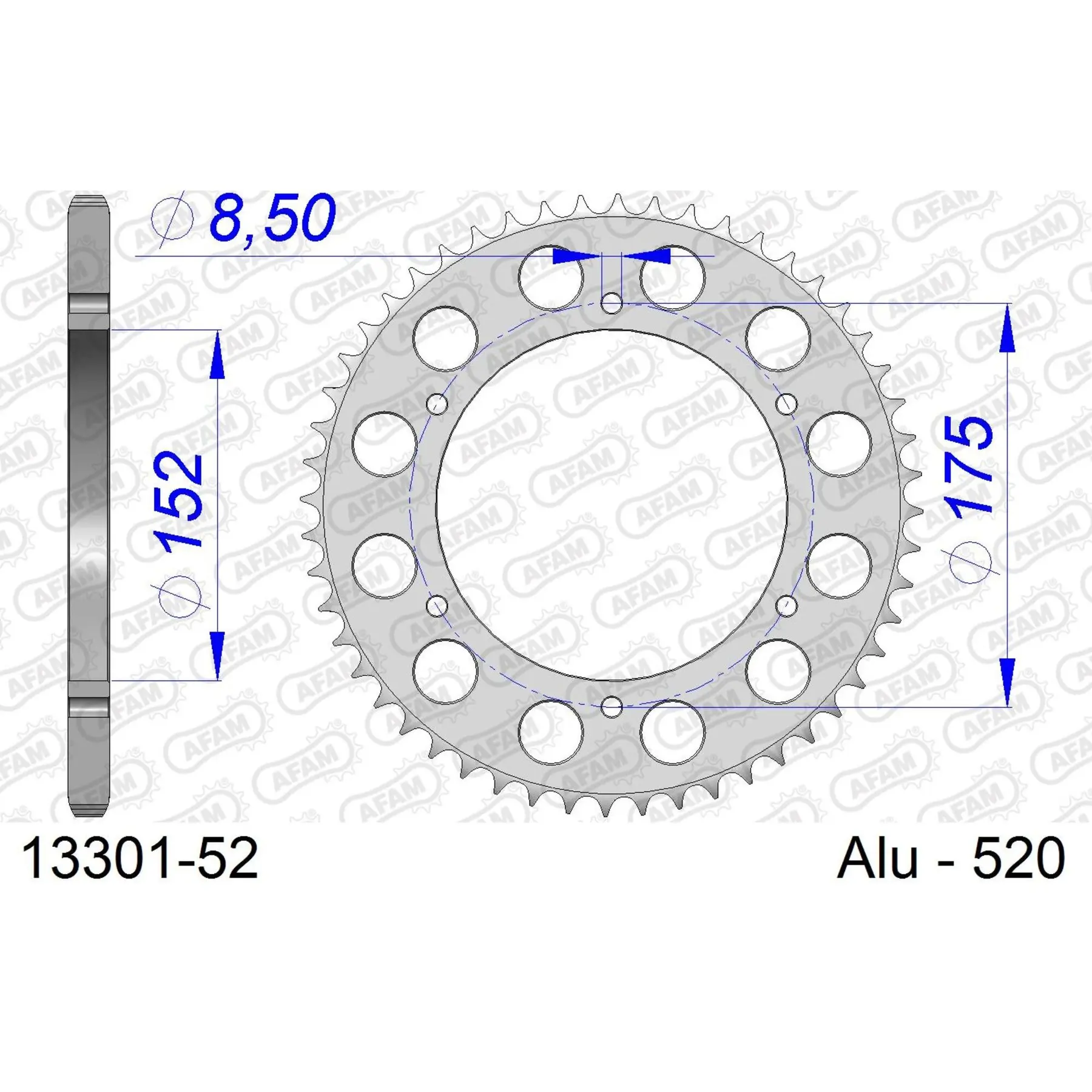 Zahnrad Afam 520 52 dents