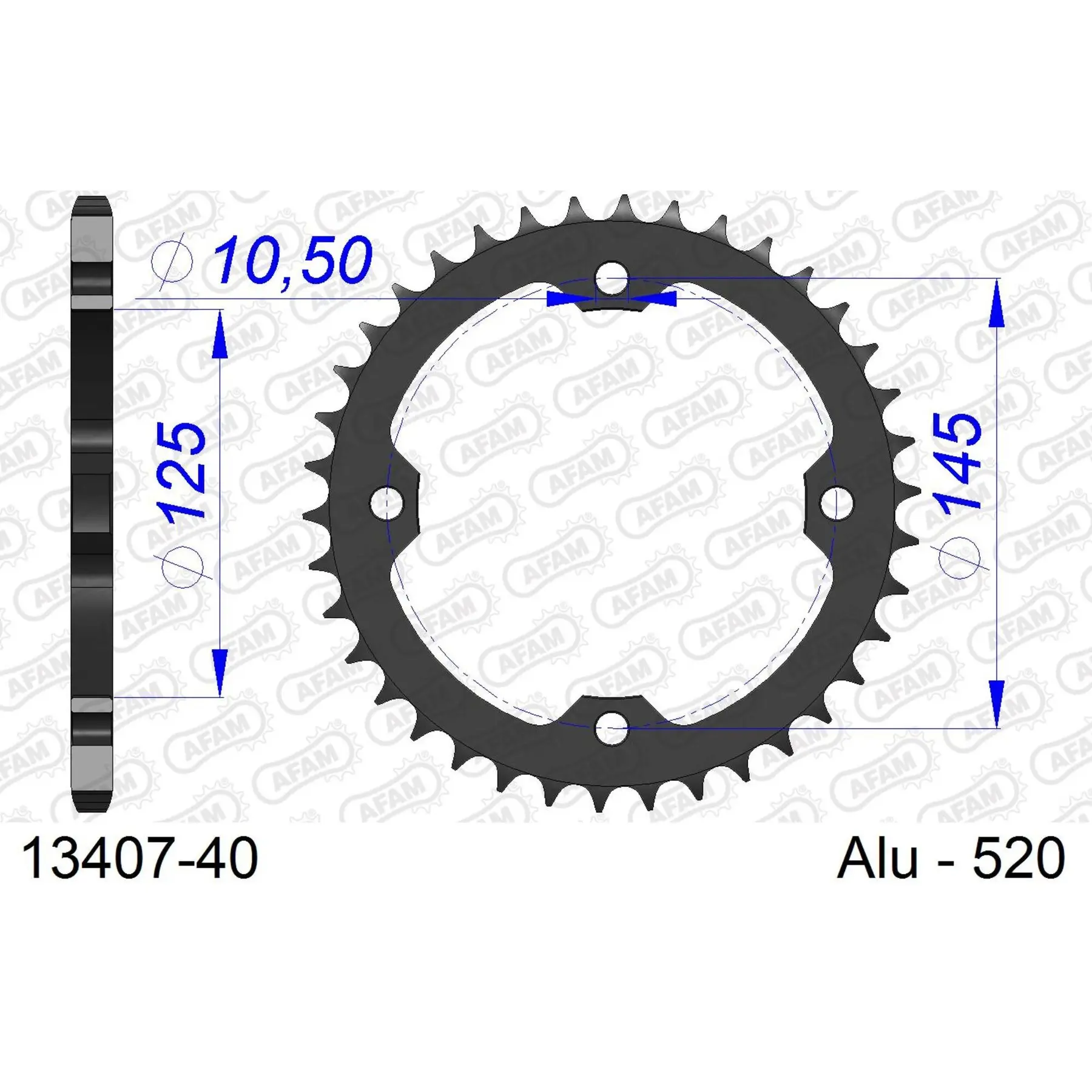 Zahnrad Afam 520 40 dents