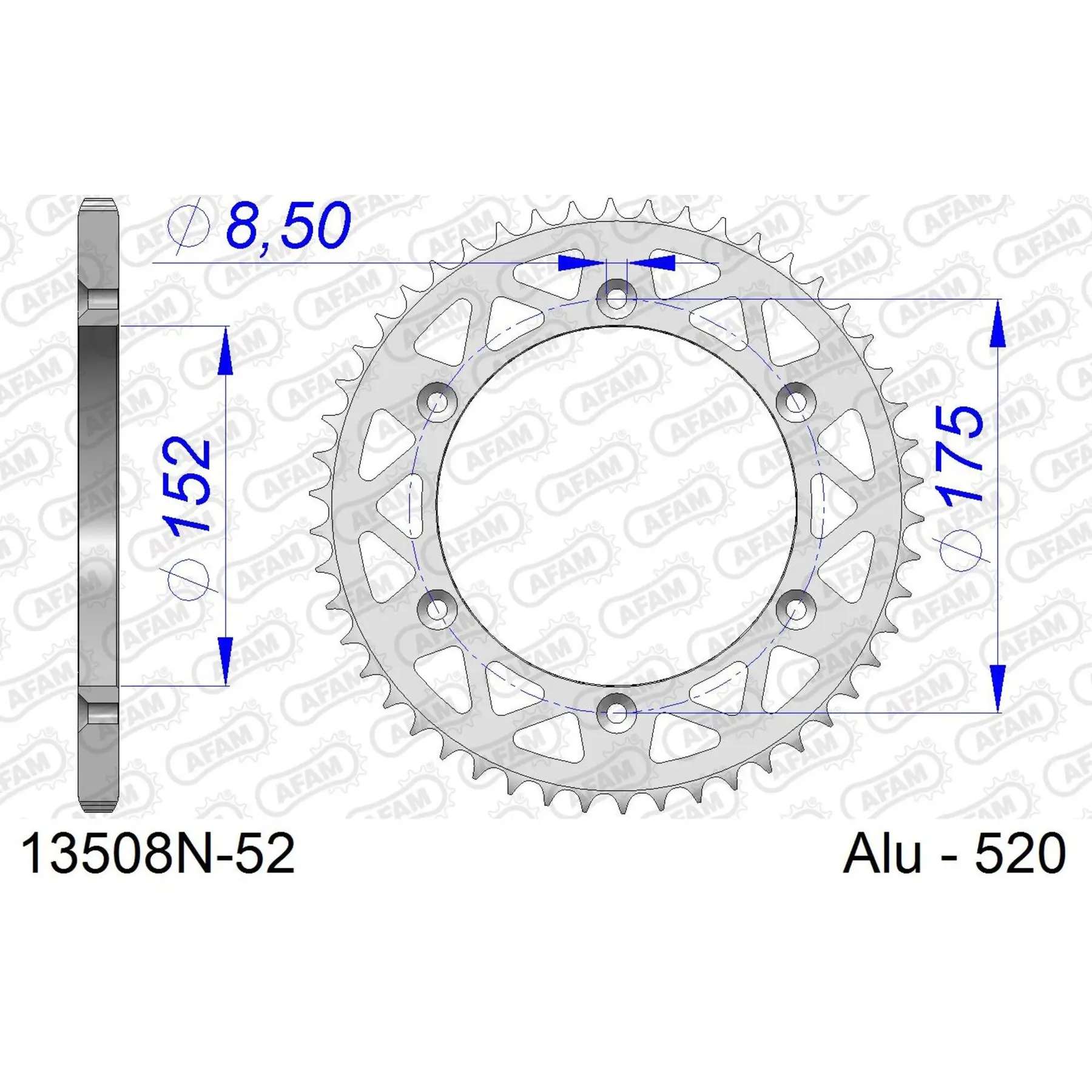 Zahnrad Afam 520 52 dents