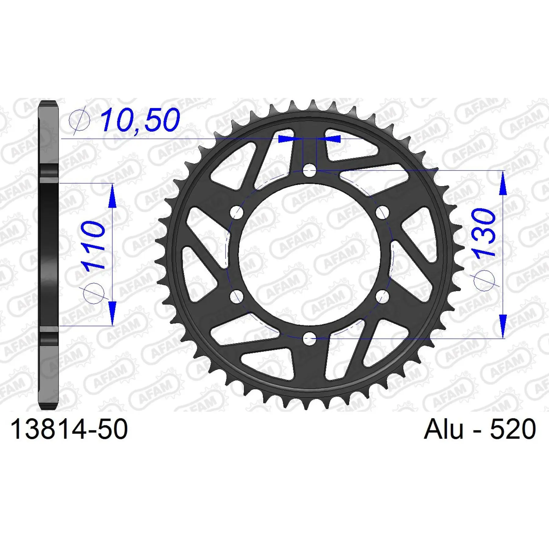 Zahnrad Afam 520 50 dents