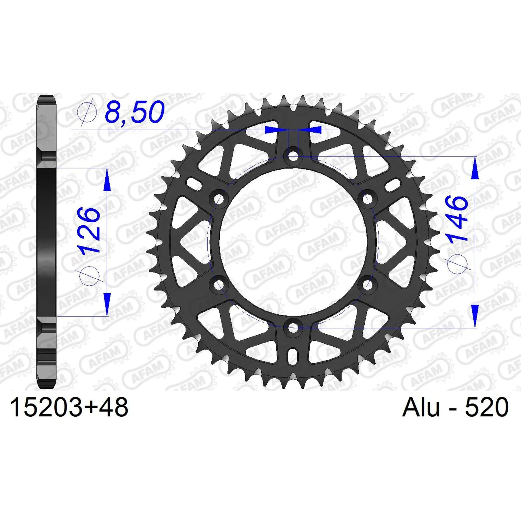 Zahnrad Afam 520 48 dents