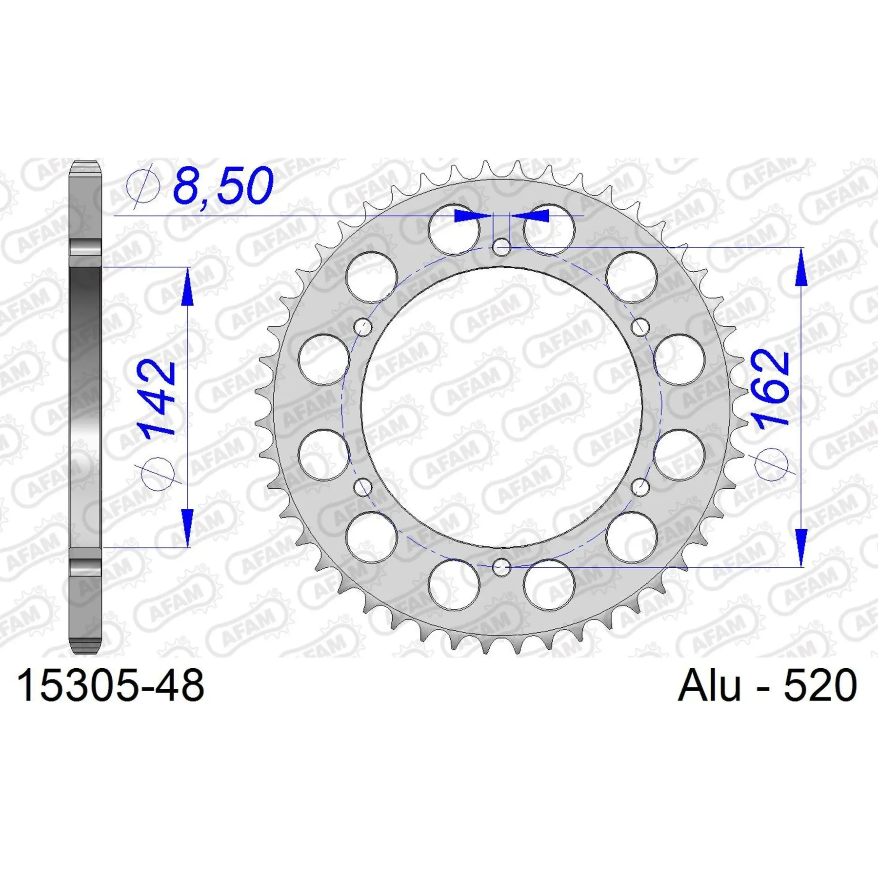 Zahnrad Afam 520 48 dents
