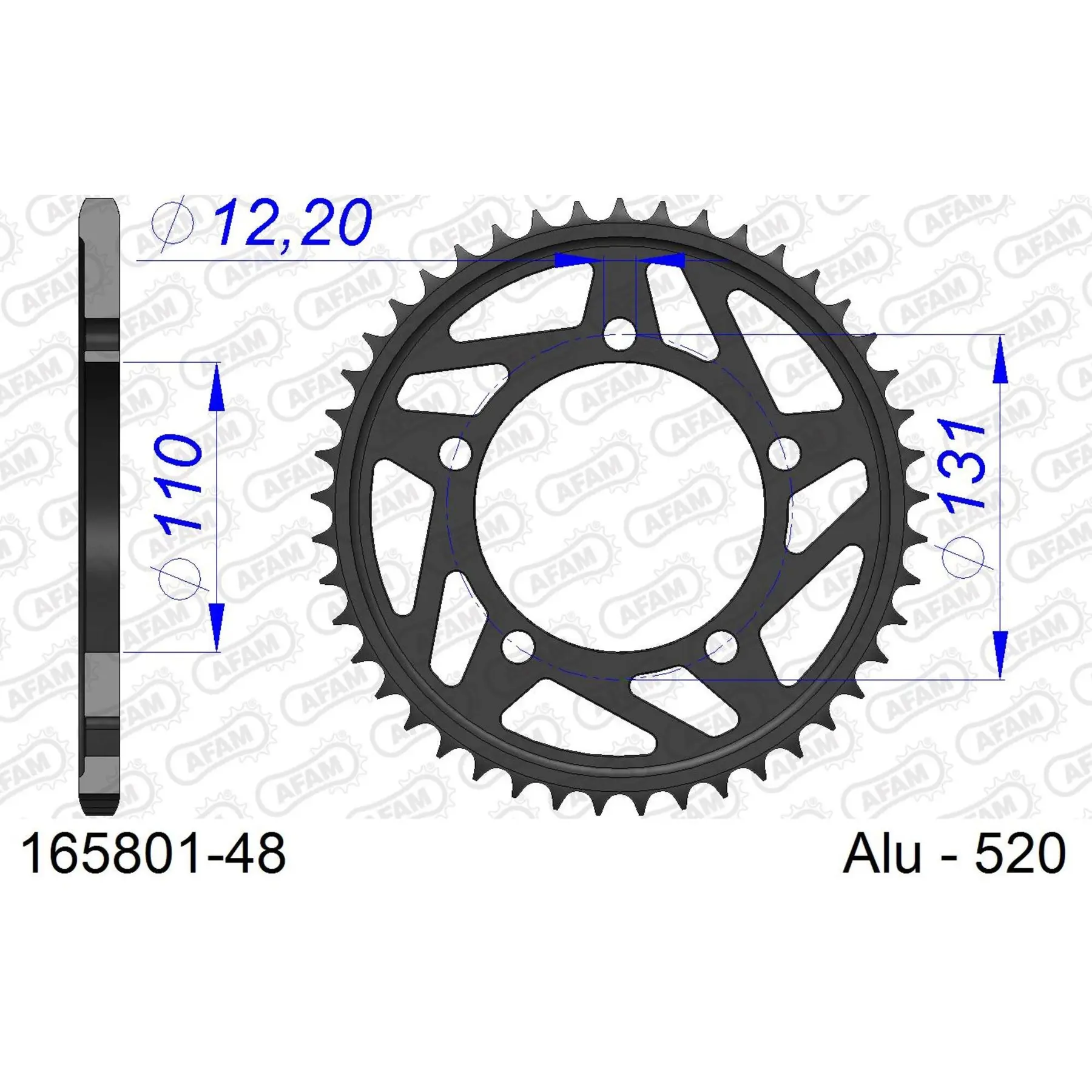 Zahnrad Afam 520 48 dents