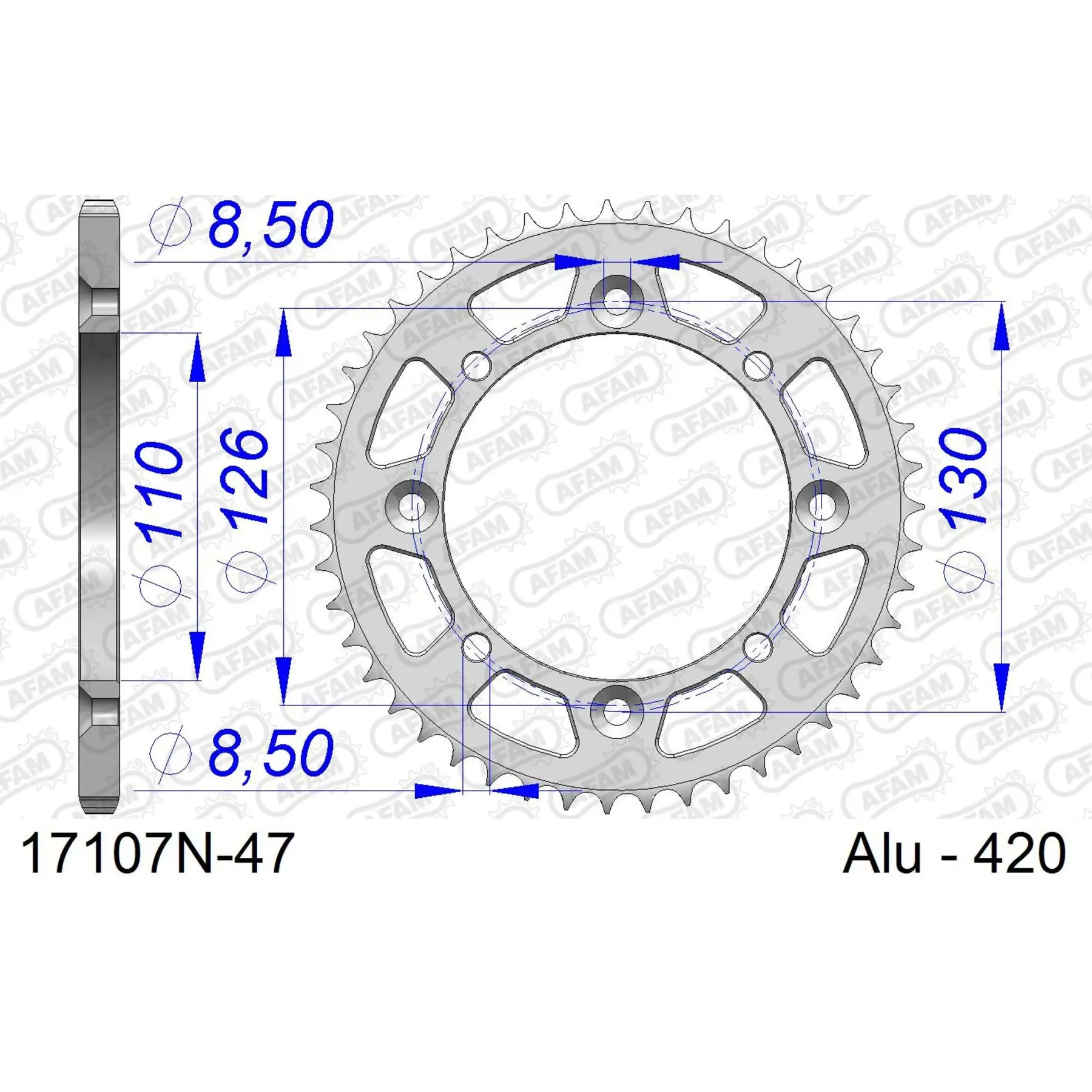Zahnrad Afam 420 47 dents