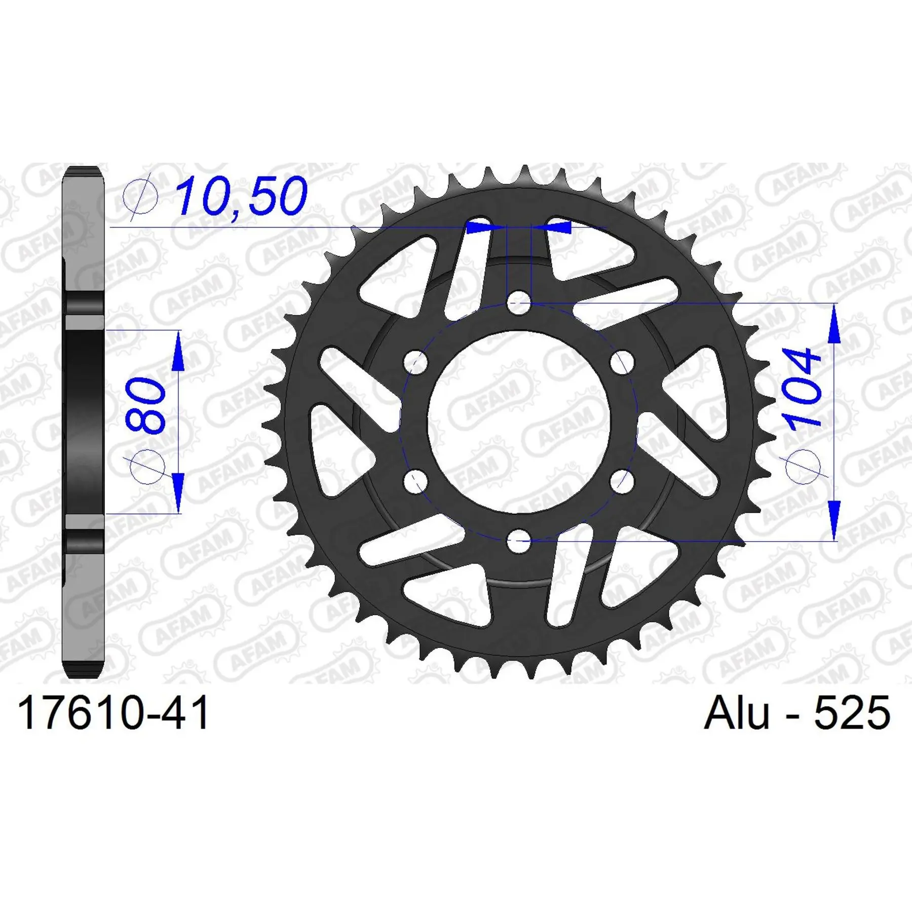 Zahnrad Afam 525 41 dents