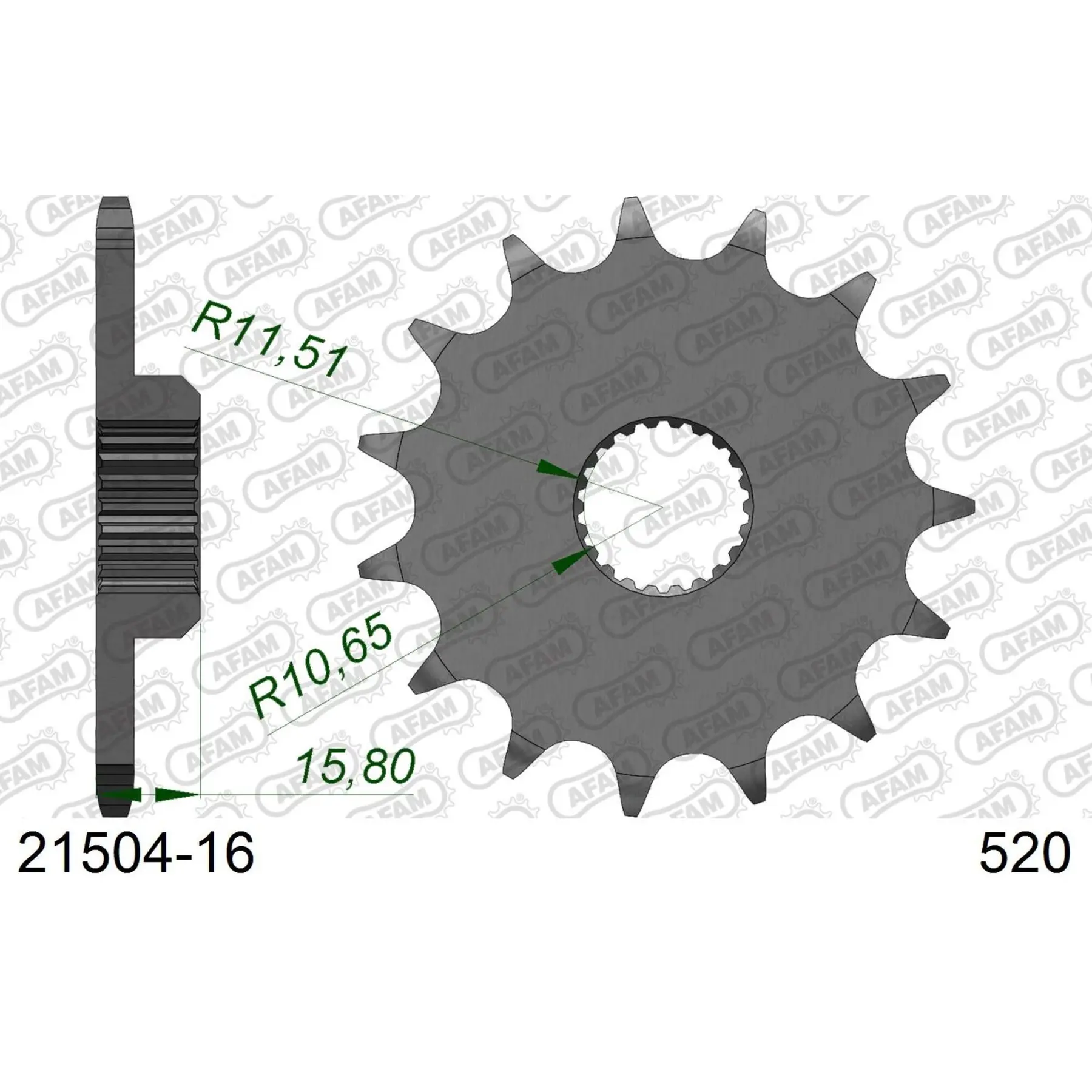 Zahnrad Afam 520 16 dents