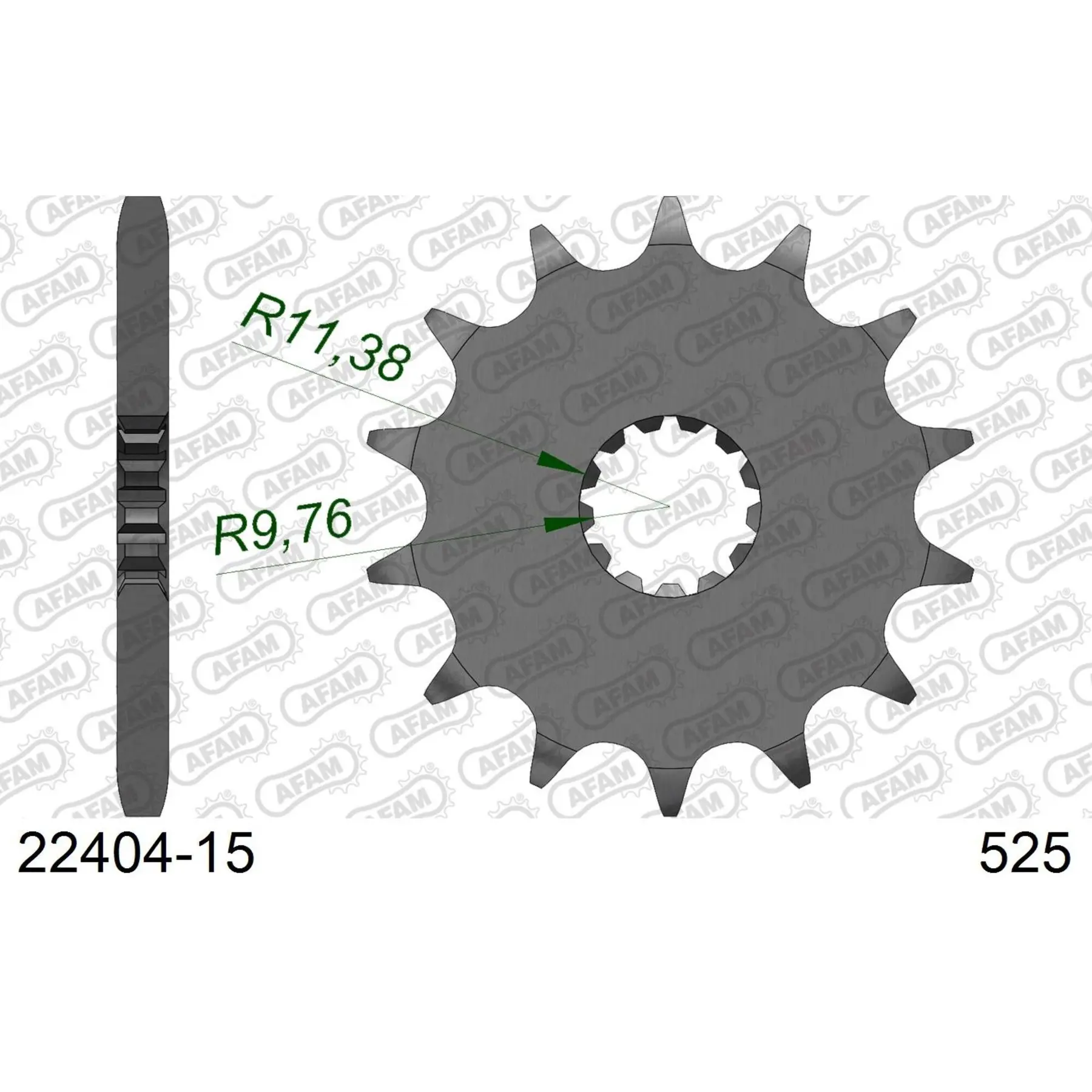 Zahnrad Afam 525 15 dents