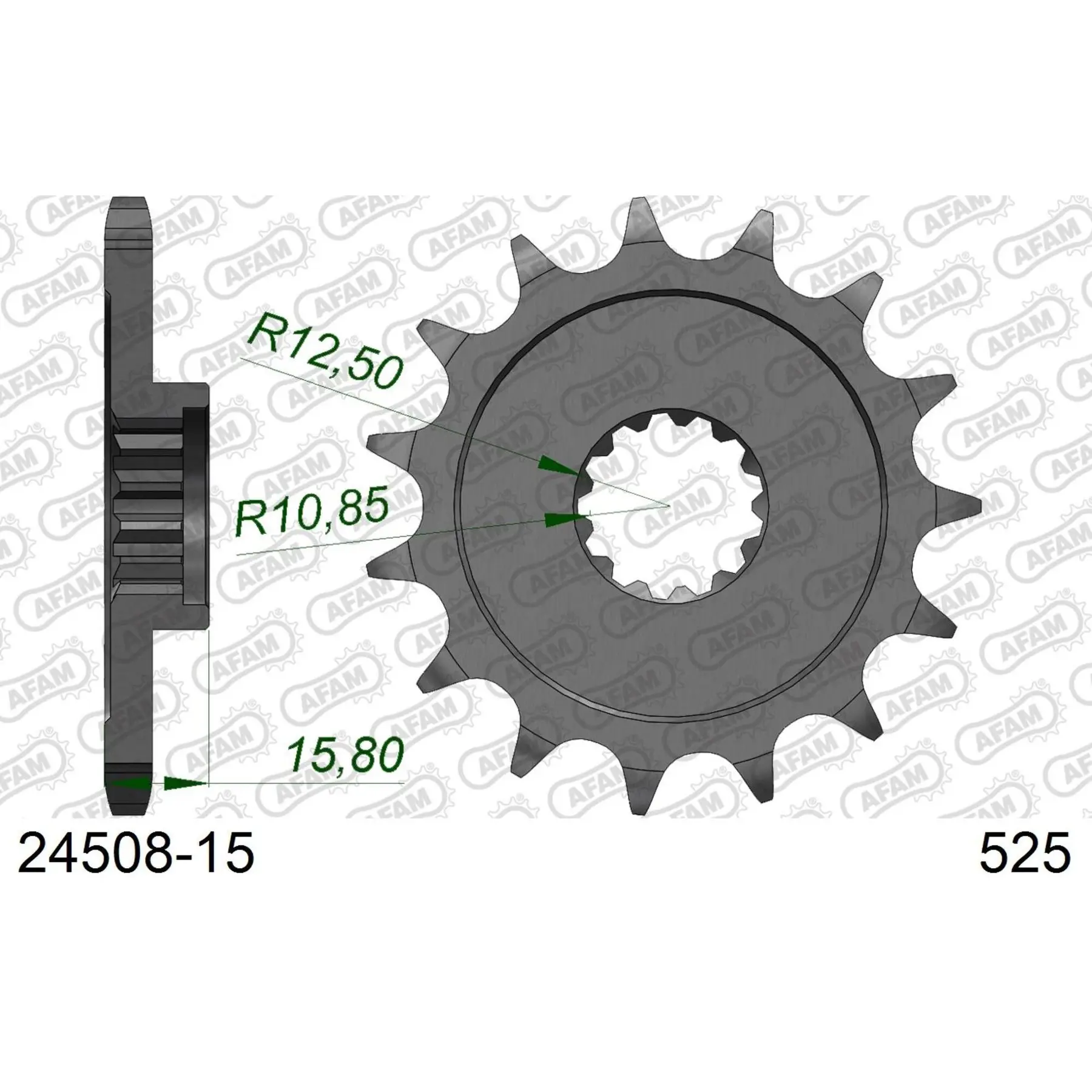 Zahnrad Afam 525 15 dents
