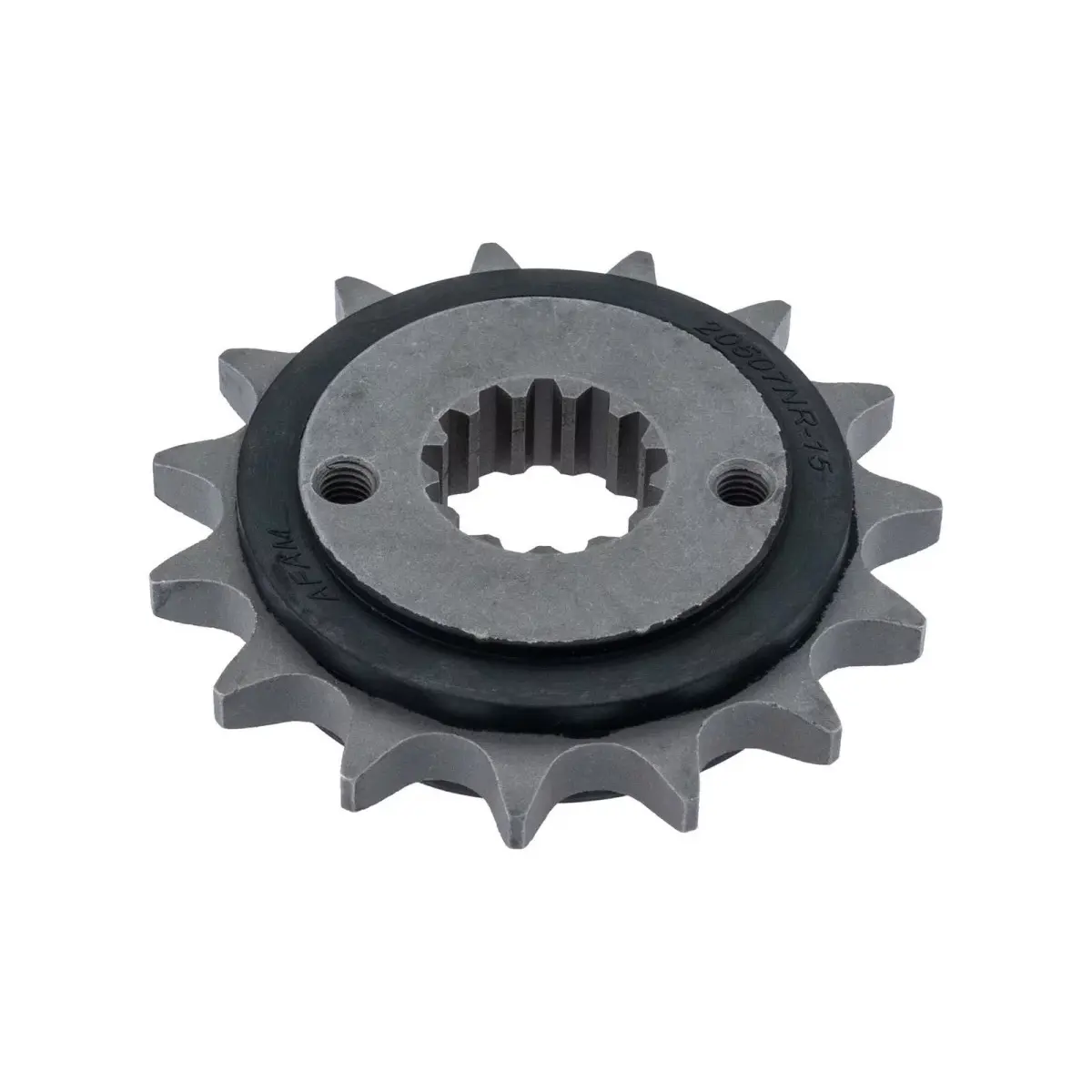 Motorradritzel mit Geräuschminderer Gummi vorne Afam 525 15 dents