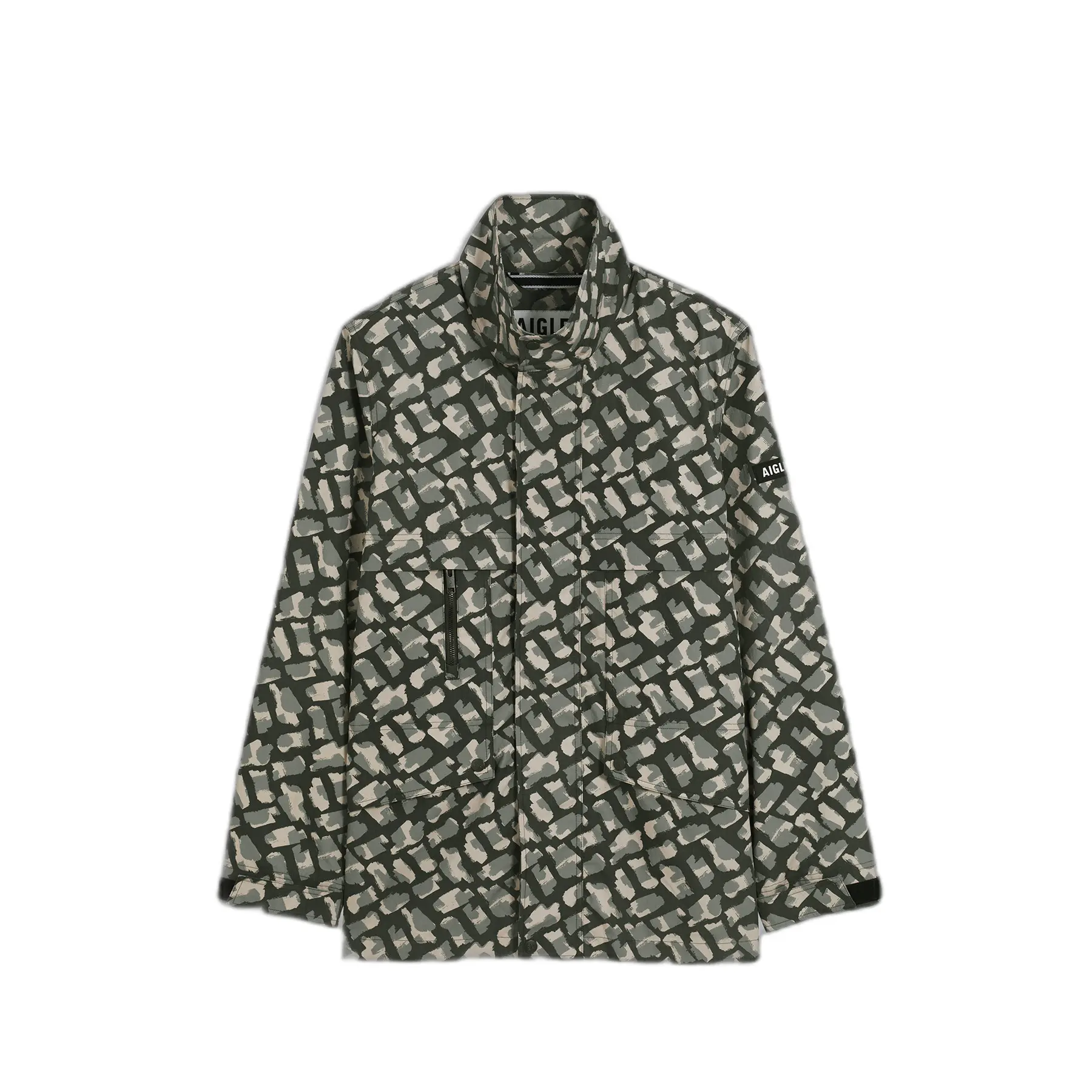 Giacca impermeabile camo