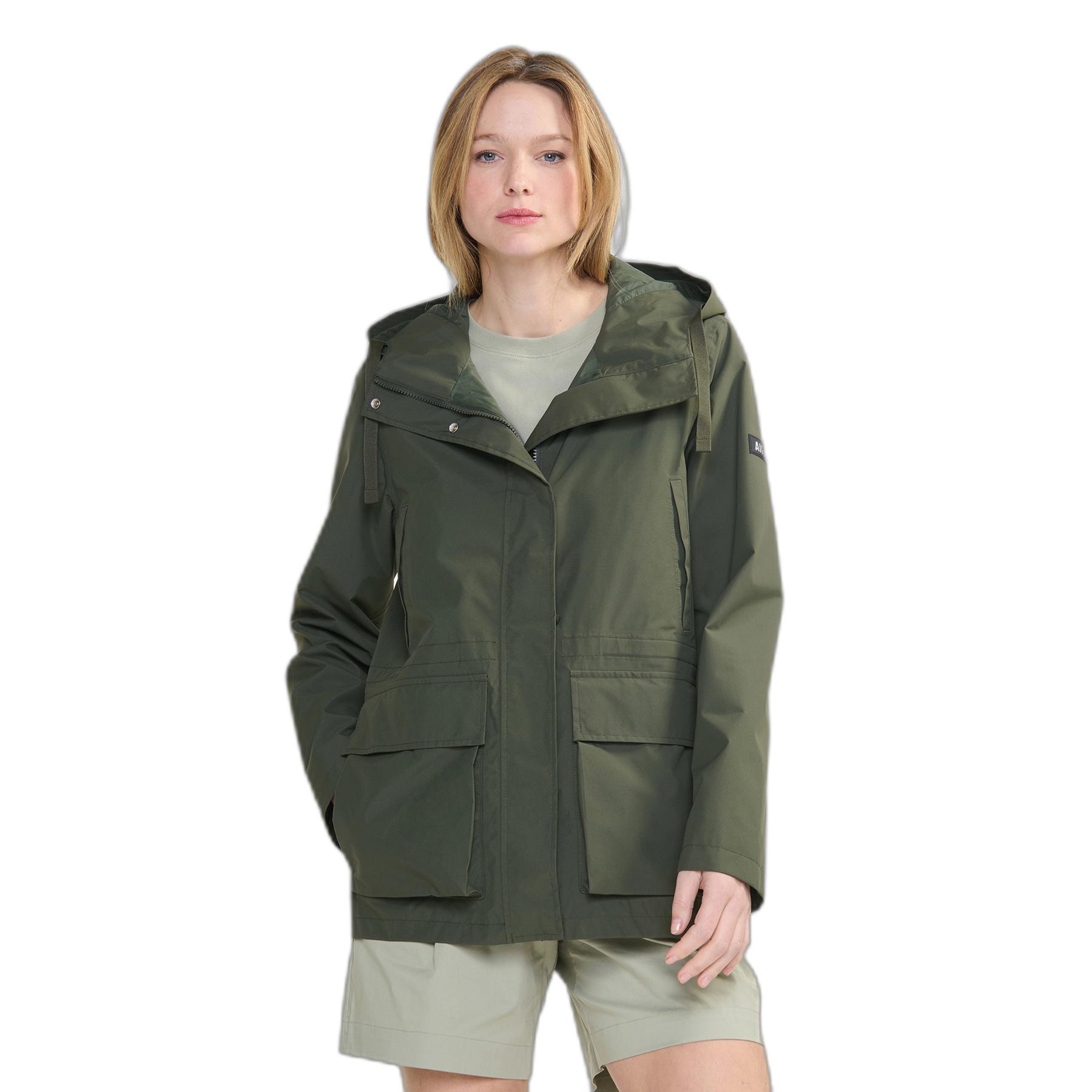 3246579226411 - Hüftlange wasserdichte Damenjacke mit Kapuze MTD®