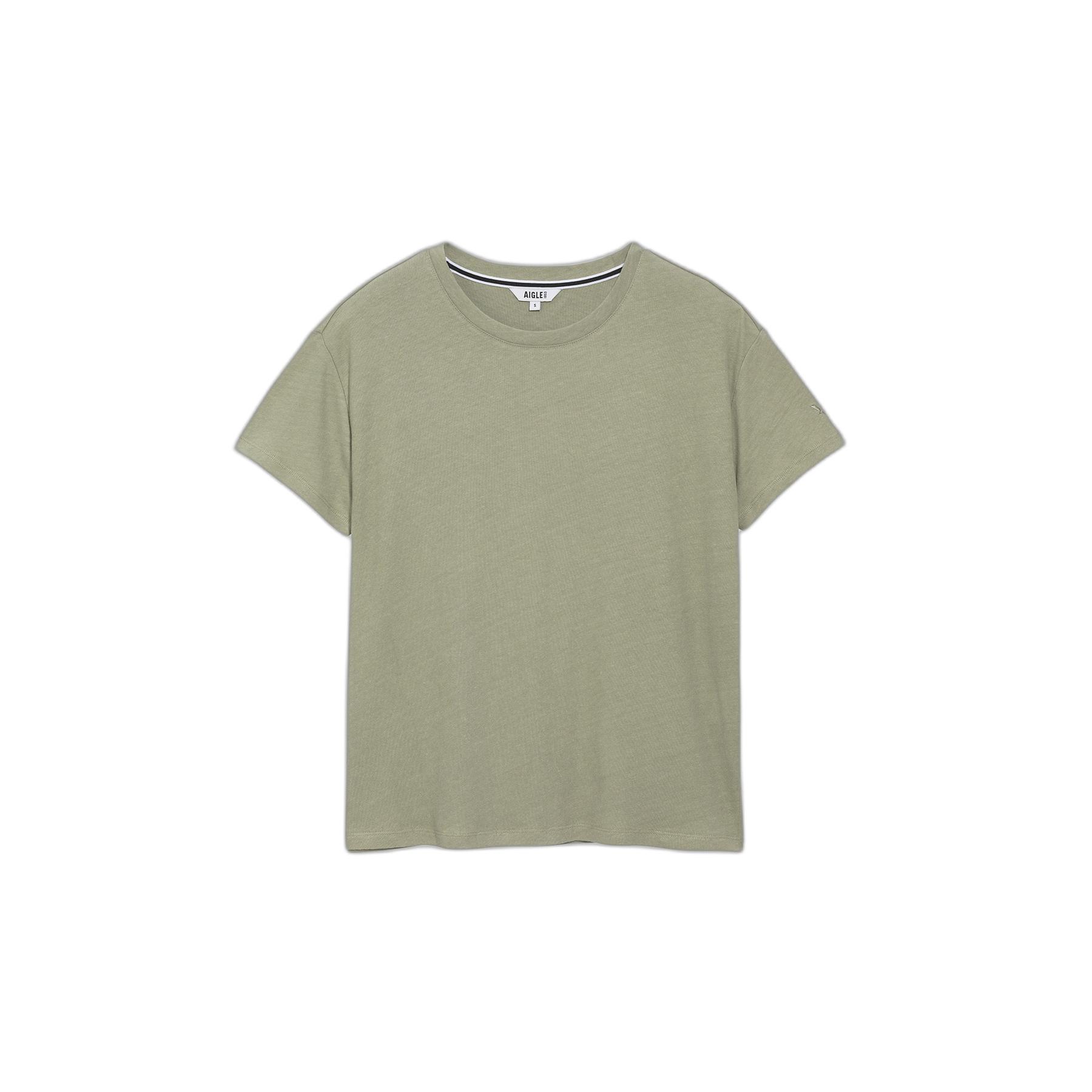 3246579625306 - T-Shirt mit Rundhalsausschnitt aus Baumwolle und Leinen für Damen Aigle