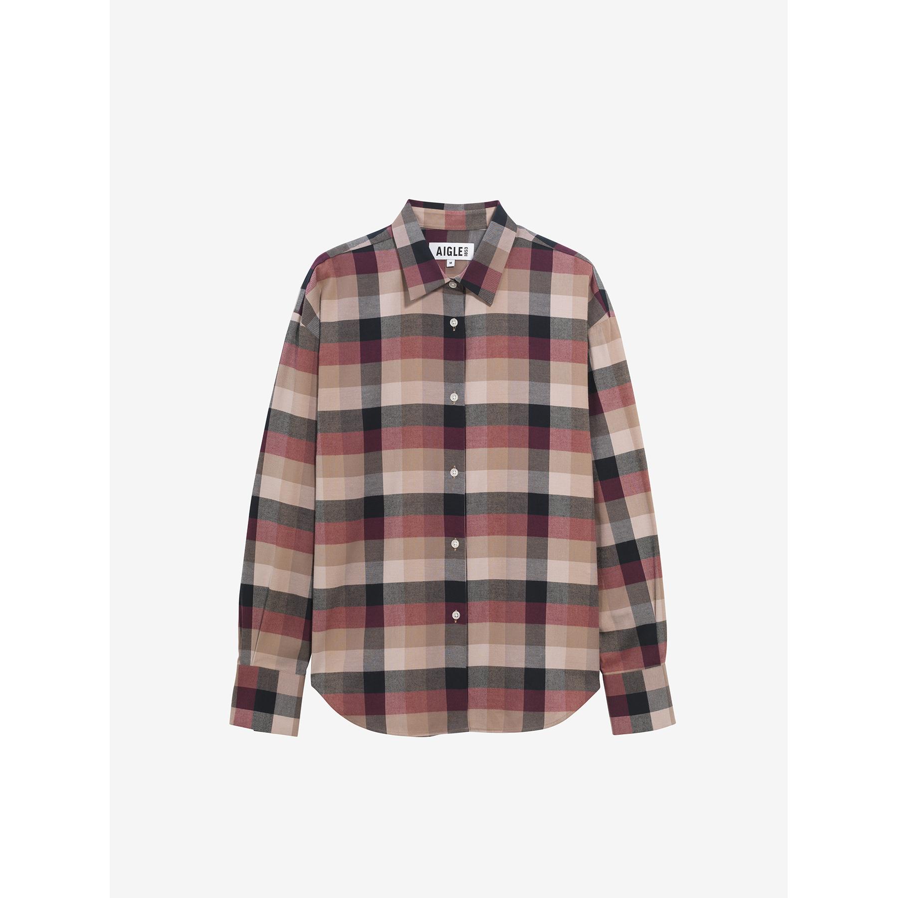 3246579766047 - Karierte Langarmbluse für Frauen Aigle