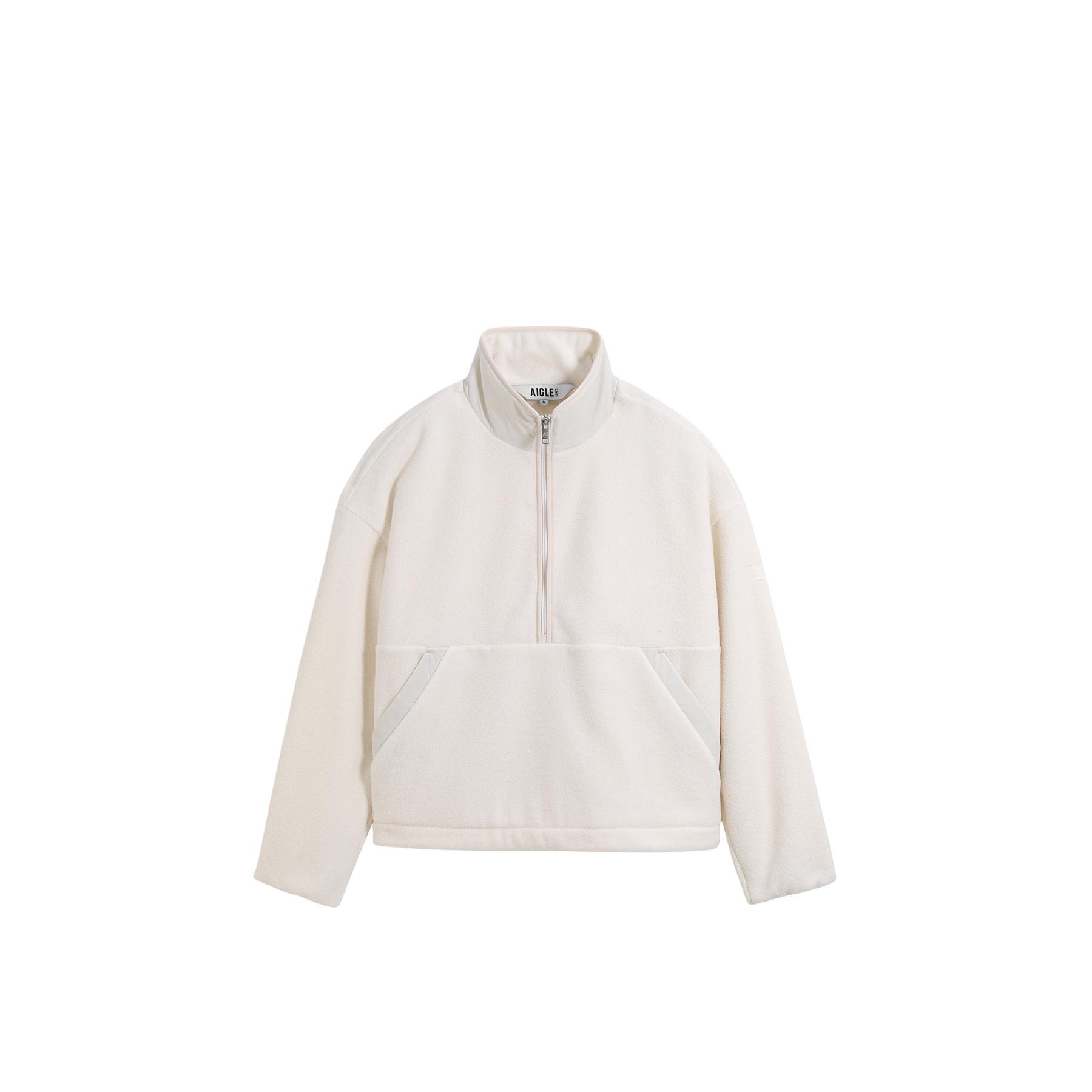 3246579879891 - Damen Fleecejacke mit Reißverschlusskragen Sherpa