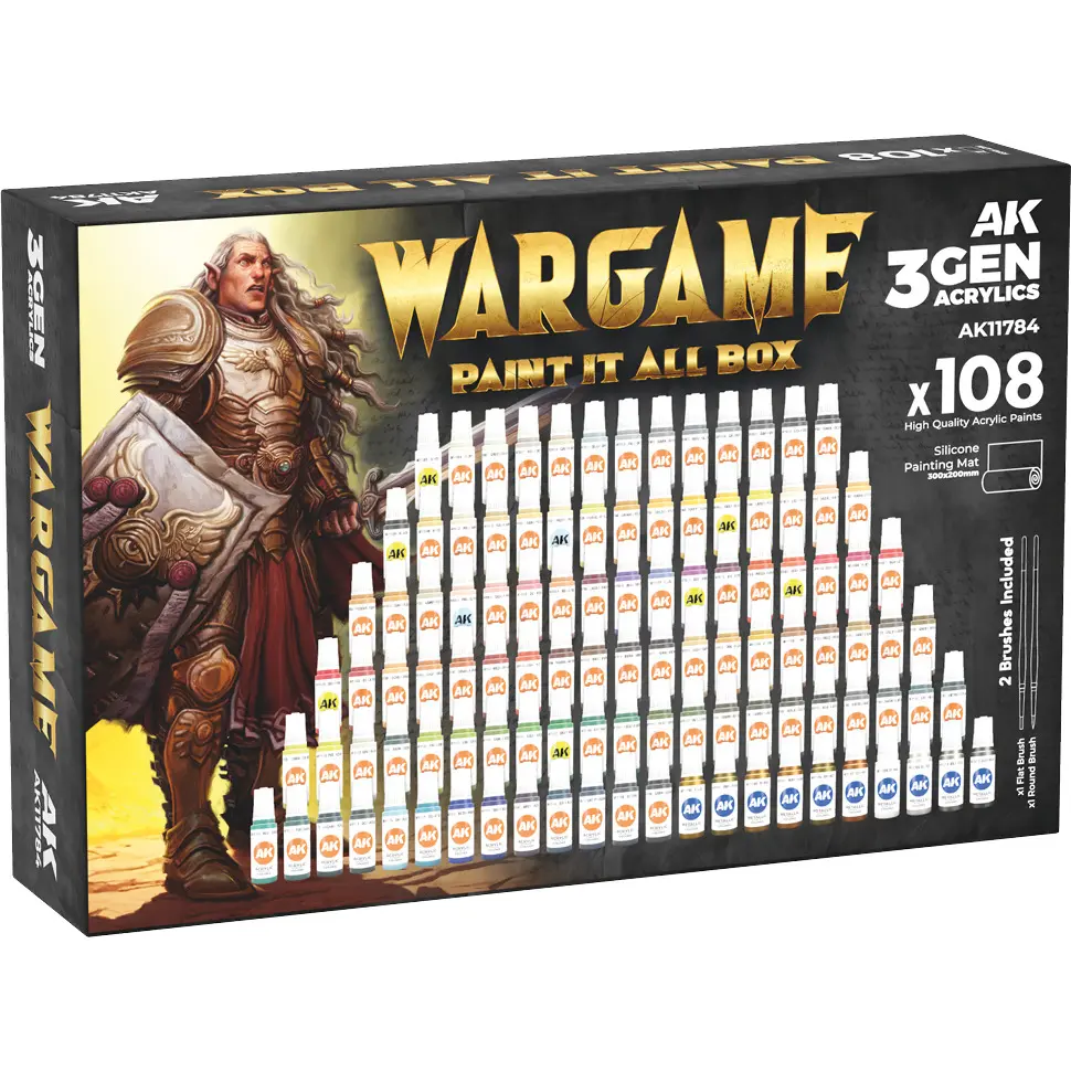 8435568350120 - Wargame paint it all box - 108 Colors 3GEN